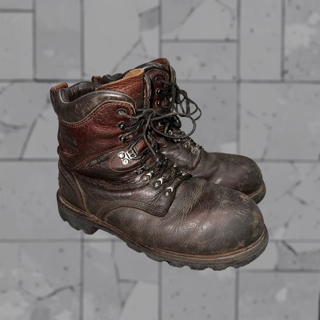 Chippewa Chippewa Boots Mens 9 Brown Steel Toe Gore Tex Work  display picture 2