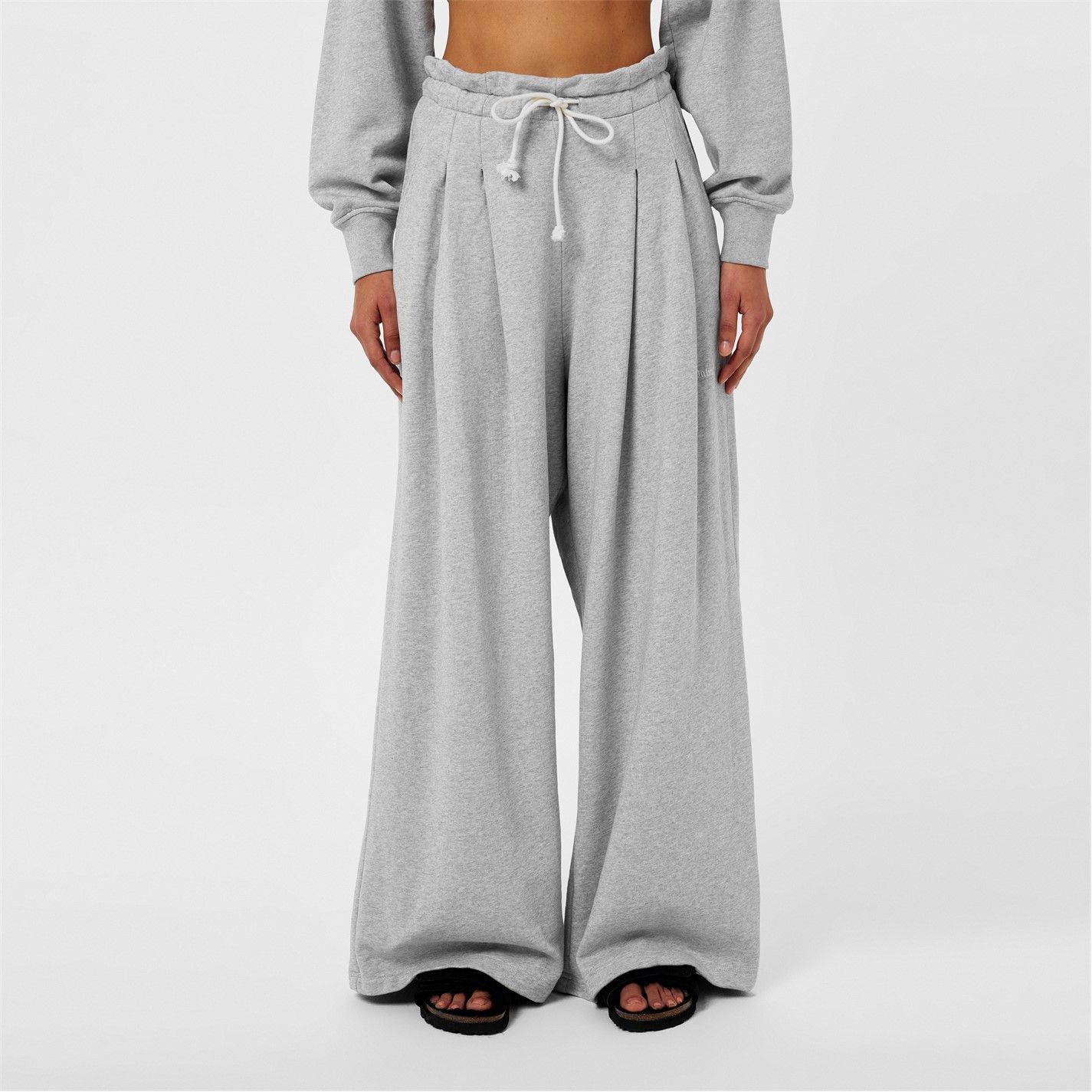 Palm Angels o1g2r1mq0325 Logo Wide Leg Jogging Sweatpant in Grey Size 29" - 3 Thumbnail
