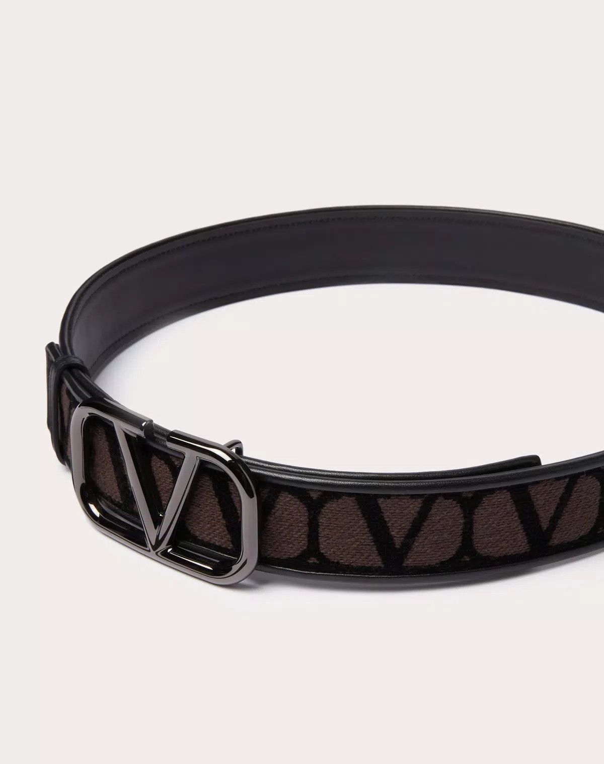 Valentino oc11z0725 Size:090/Toile Iconographe Belt in Menange black Size ONE SIZE - 4 Thumbnail