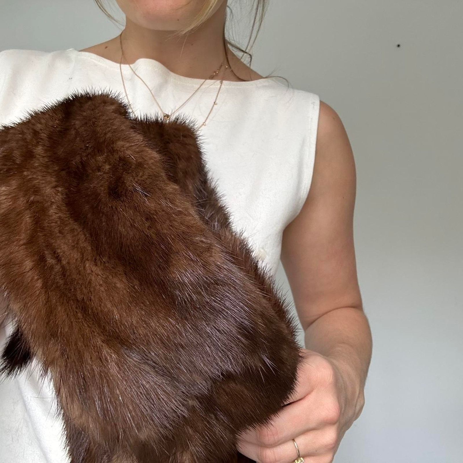 Other Vintage Genuine Fur Scarf and Mittens (one size) Size ONE SIZE - 6 Thumbnail