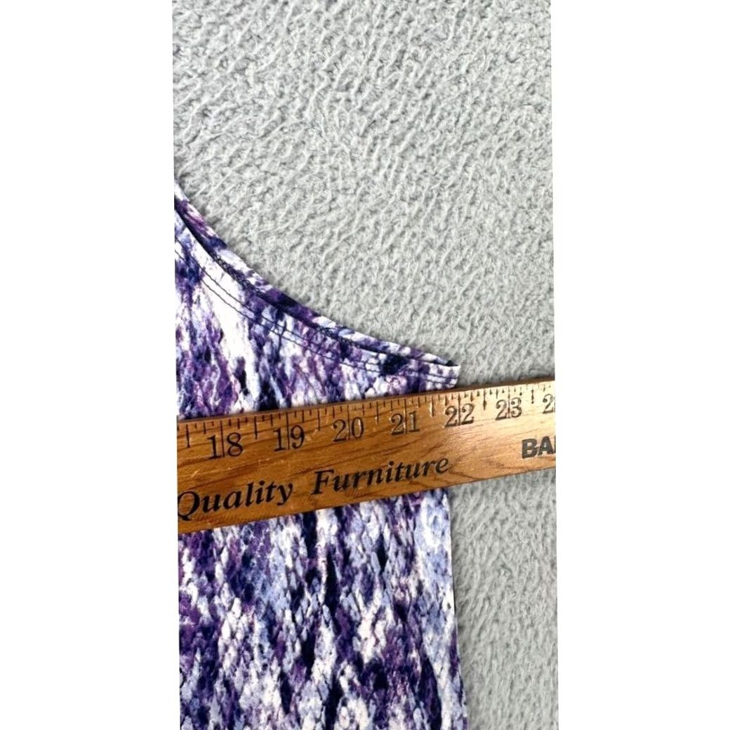 Vintage LOGO Lori Goldstein Tank Top Shirt Women 1X Plus Multi Snake Print Crew Neck NEW Tank Top Women 1X Plus Purple Snake Print Crew Neck Size XL / US 12-14 / IT 48-50 - 7 Thumbnail