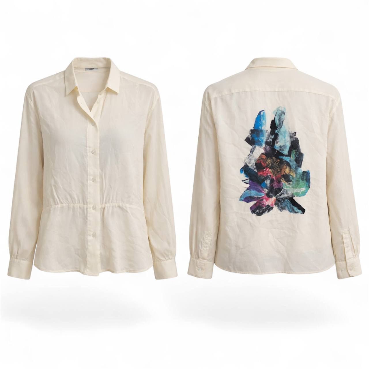 Acne Studios ACNE STUDIOS CRYSTAL PICTURE WOMEN SILK BUTTON BLOUSE SHIRT Size XS / US 0-2 / IT 36-38 - 3 Thumbnail