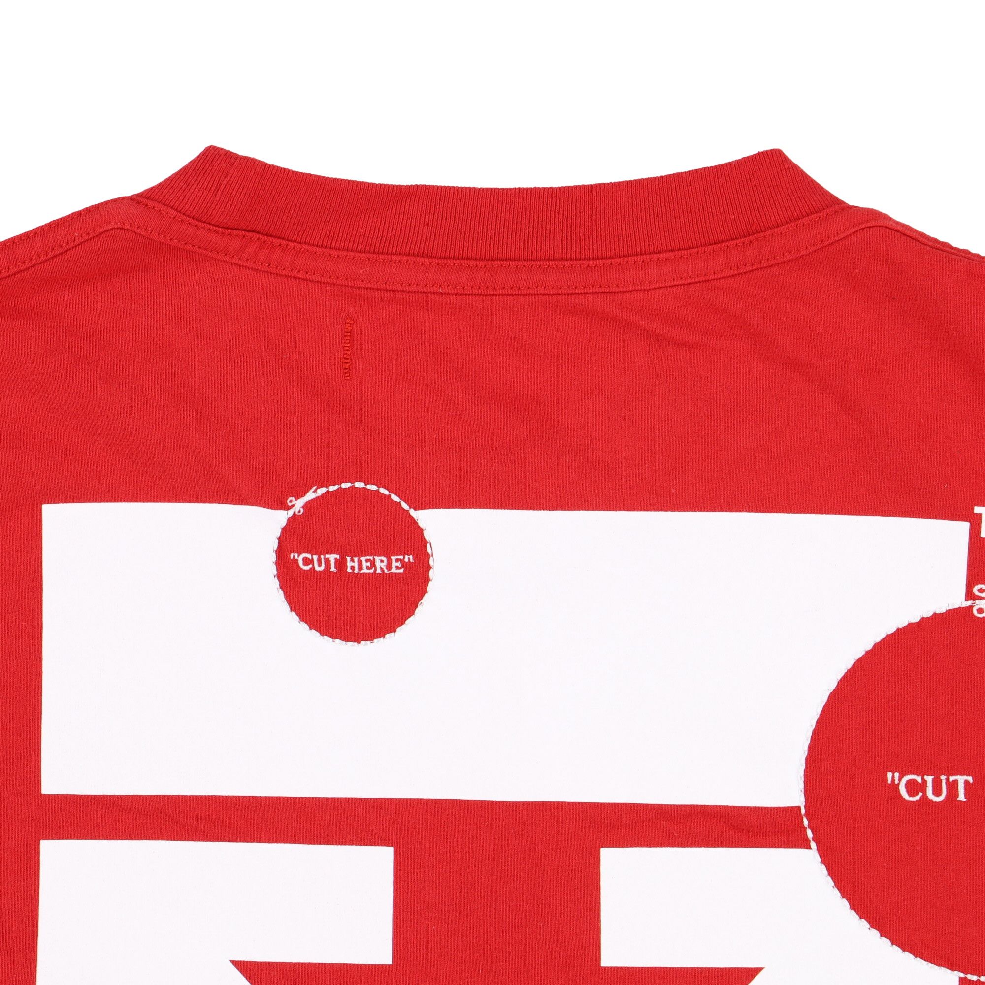 Off-White Red Cut Here Arrows Logo T-Shirt Size US M / EU 48-50 / 2 - 5 Thumbnail