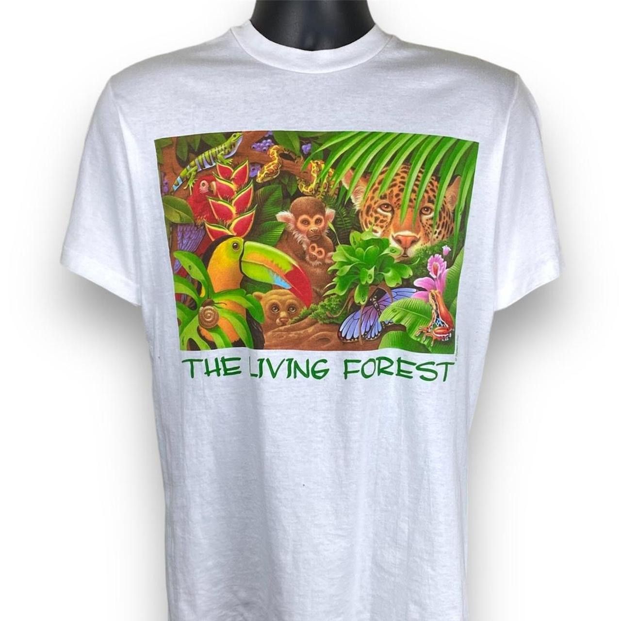 Vintage Vintage 90s Anvil Human-I-Tees Animal Wildlife Tee Tshirt Size US M / EU 48-50 / 2 - 1 Thumbnail