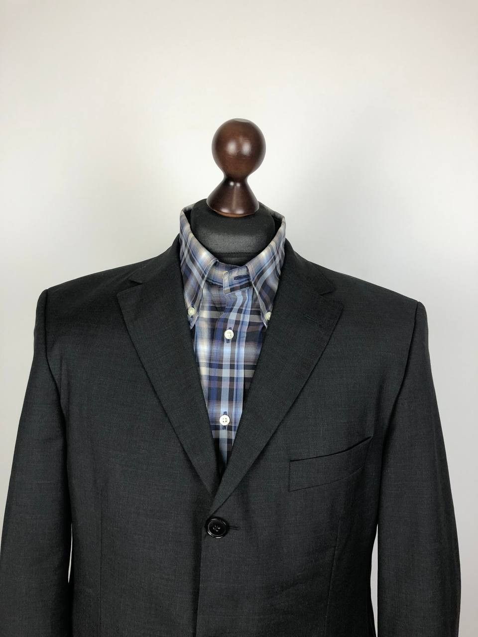 Hugo Boss HUGO BOSS Classic Wool Blazer Jacket Gray Size 44R - 3 Thumbnail