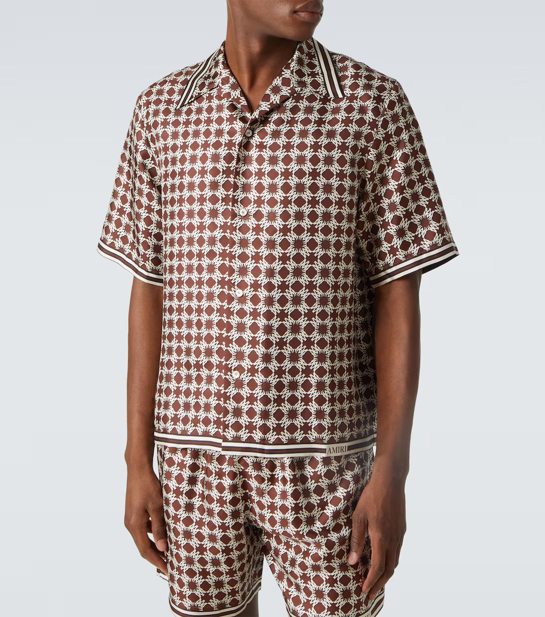 Amiri o1h1sh10525 M.A Quad Bowling Shirt in Brown Size US XXL / EU 58 / 5 - 3 Thumbnail