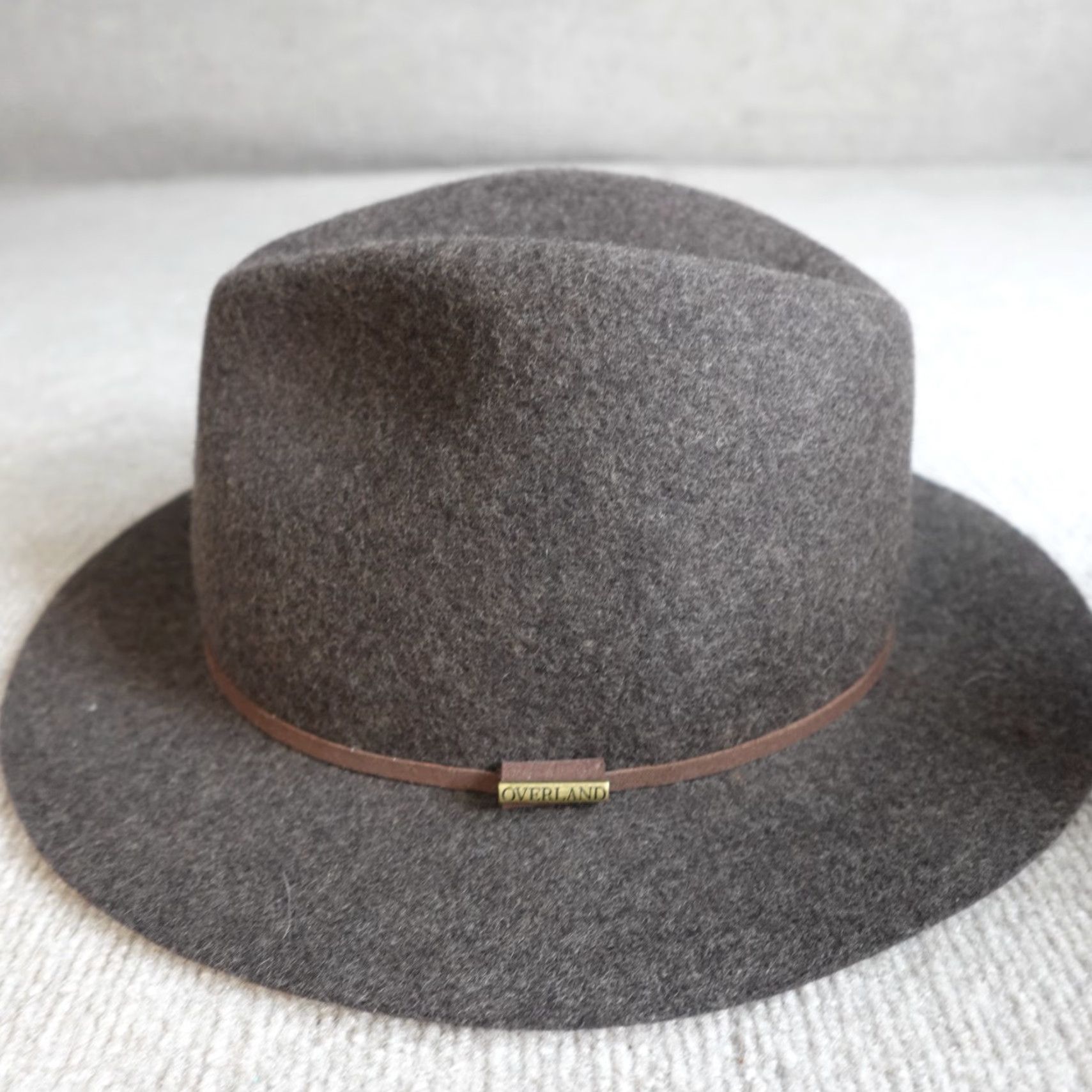 Vintage VINTAGE Overland Fedora Hat L Brown Wool Felt Mens Size ONE SIZE - 3 Thumbnail