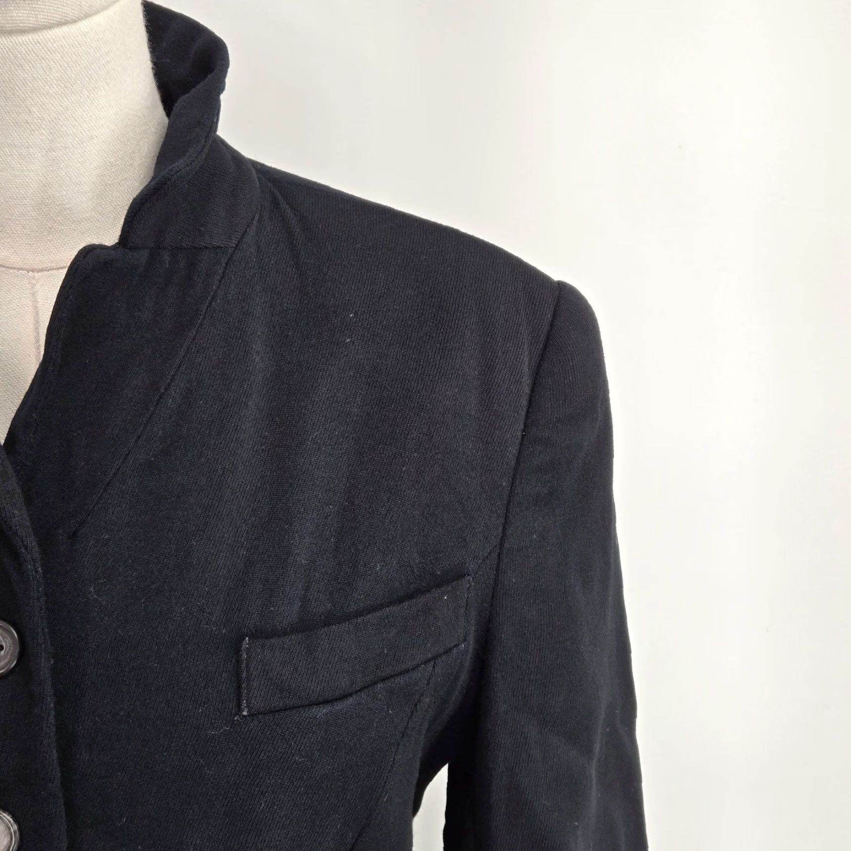 Ralph Lauren VINTAGE Lauren Ralph Lauren Blazer Womens 10P Black Five-Button 100% Wool Jacket Size L / US 10 / IT 46 - 3 Thumbnail