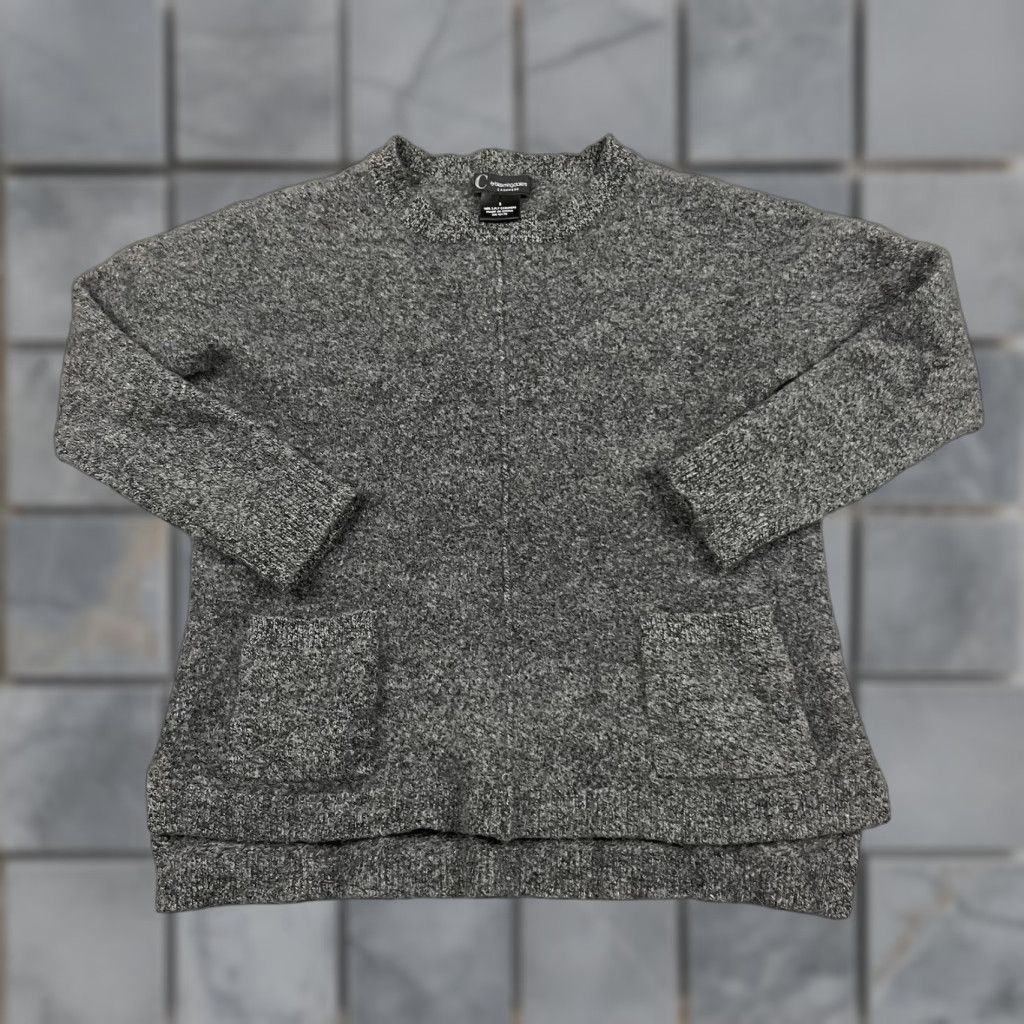 Bloomingdale's VINTAGE C by Bloomingdale's Sweater Womens Small Gray Cashmere Pullover 2-Ply Charcoal S Size S / US 4 / IT 40 - 1 Thumbnail