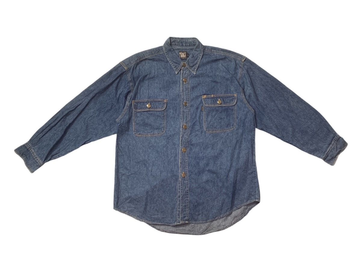 Designer × Japanese Brand Rare Design Pract Studio Satisfaction Soft Denim Shirts Size US M / EU 48-50 / 2 - 1 Thumbnail