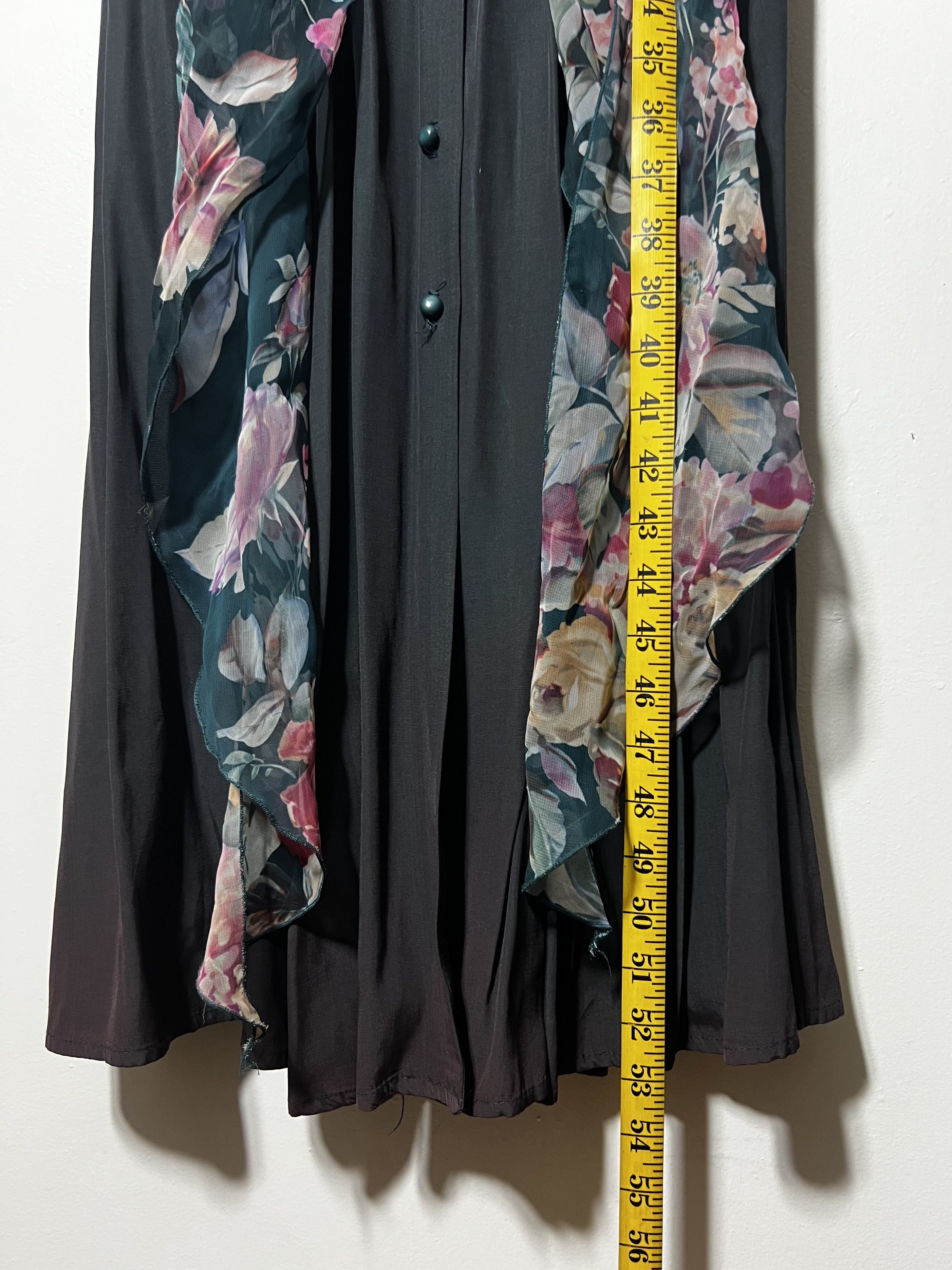 Vintage Vintage 80's-90's Floral Paris Sport Club Long Maxi Dress Size M / US 6-8 / IT 42-44 - 11 Thumbnail