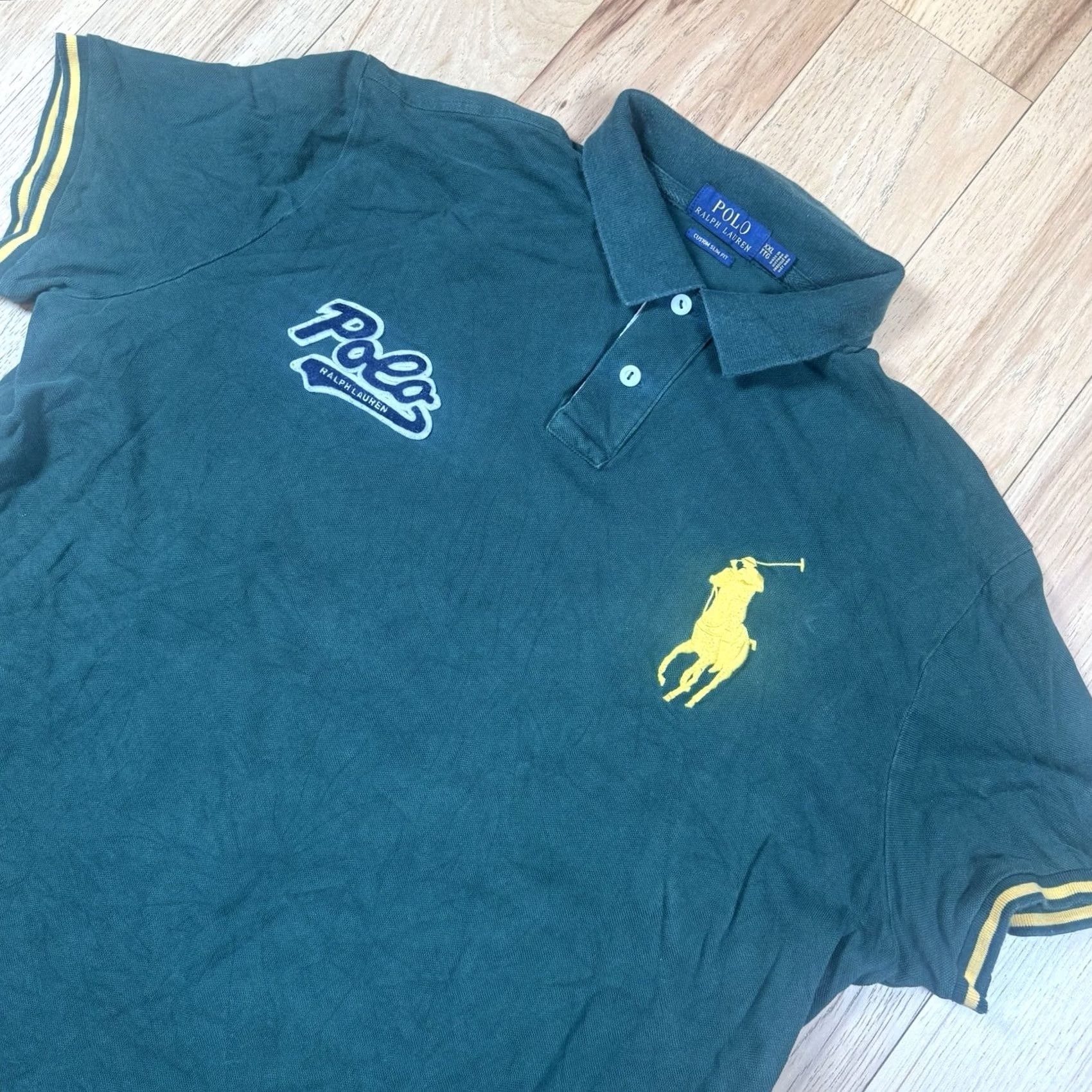 Ralph Lauren Ralph Lauren Rugby Shirt Mens XXL Custom Slim Big Pony Spell Out Embroidery Multicolor Size US XXL / EU 58 / 5 - 2 Thumbnail