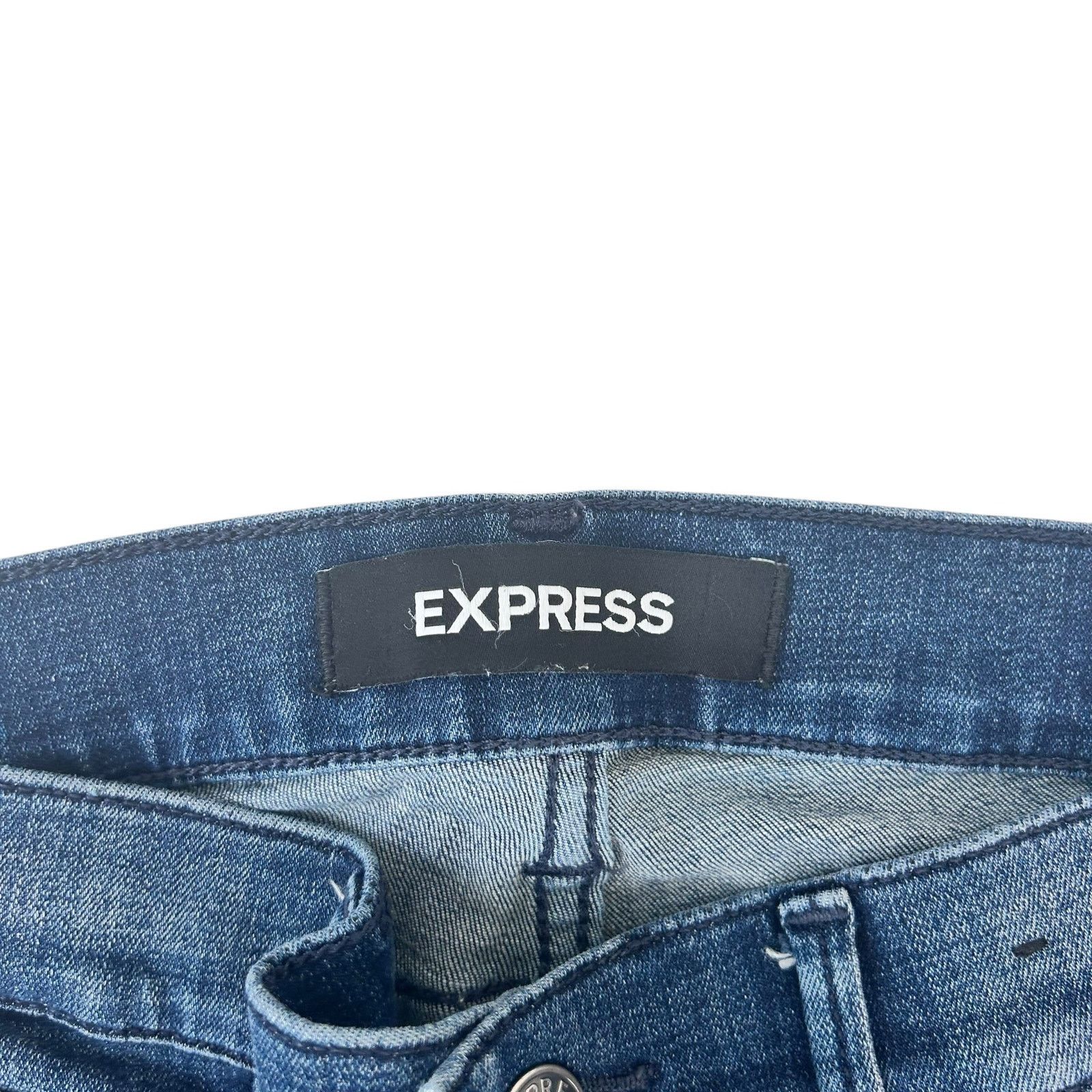 Express Express Distressed Mid Rise Ankle Legging Jeans Sz 2S Size 26" / US 2 / IT 38 - 2 Thumbnail