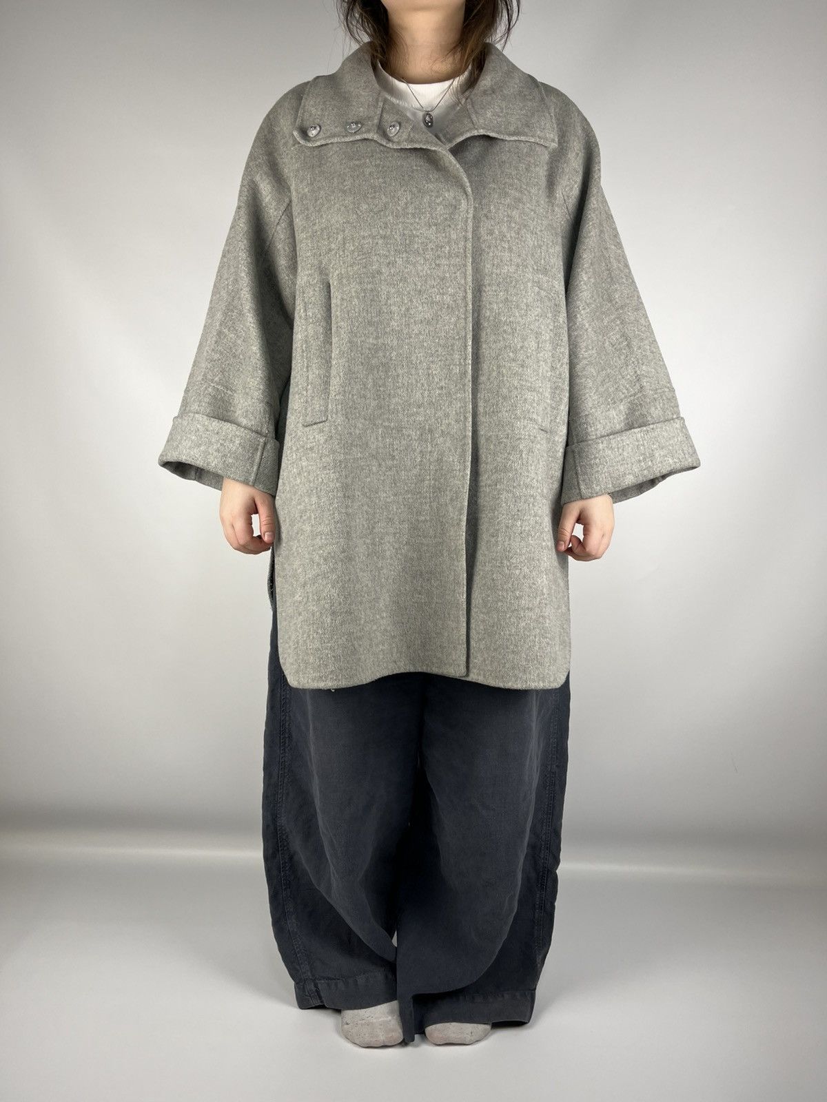 Max Mara × Weekend Max Mara Weekend Max Mara Wool Trench Coat Jacket Snap Close Size XL / US 12-14 / IT 48-50 - 2 Thumbnail