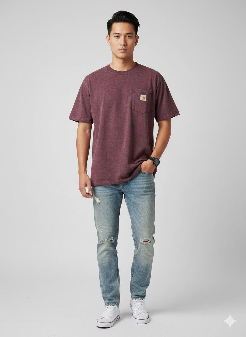 Carhartt Sun Faded Carhart Loose Fit Maroon Size US L / EU 52-54 / 3 - 1 Thumbnail