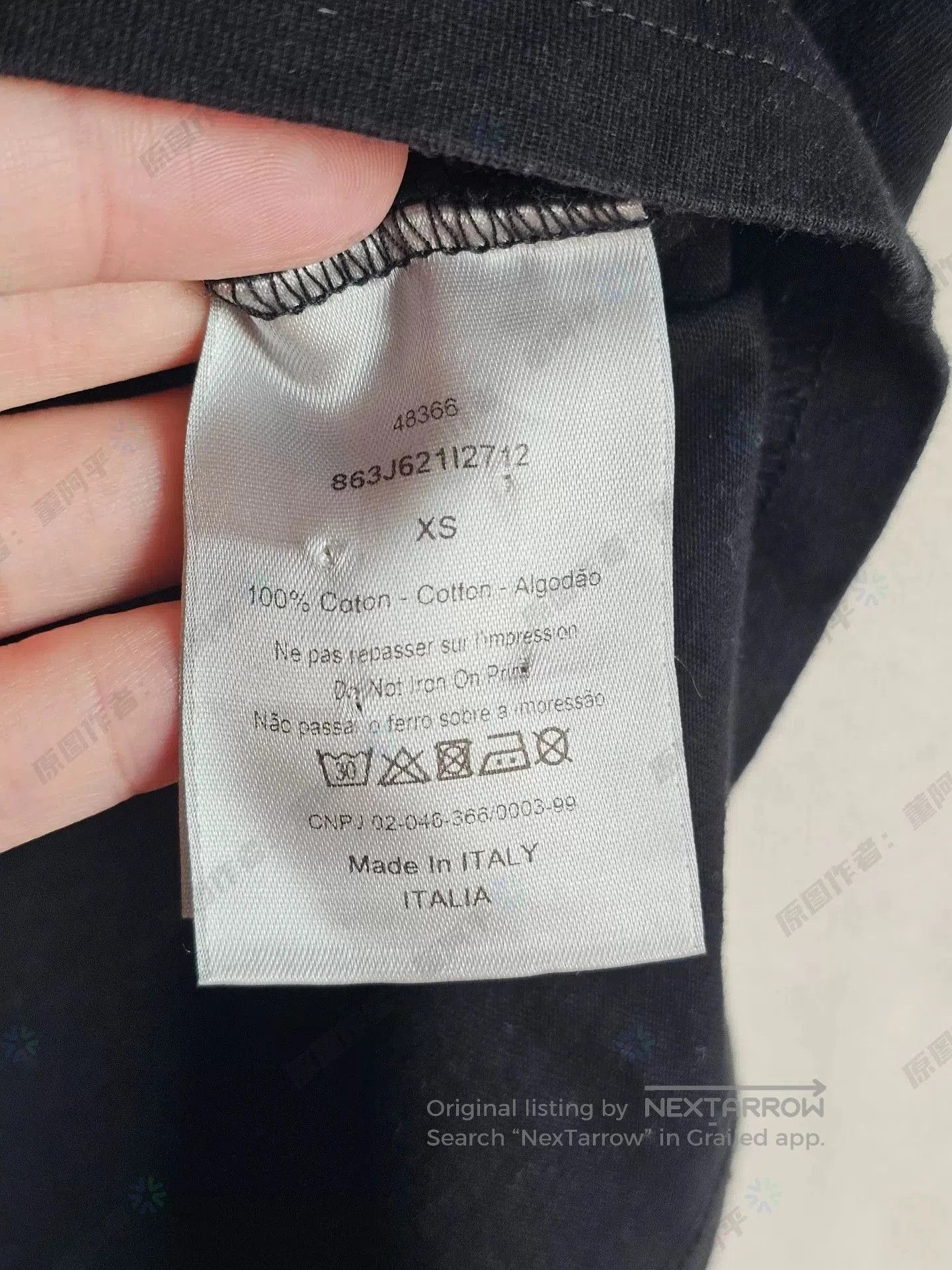 Dior Dior Black Logo Short Sleeve T. Size US XS / EU 42 / 0 - 5 Thumbnail