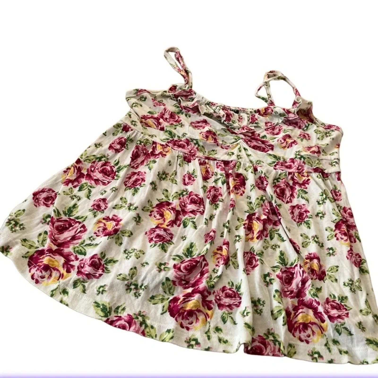 The Unbranded Brand Torrid spaghetti strap baby doll top, size 2 (2X). Size XXL / US 16-18 / IT 52-54 - 2 Thumbnail