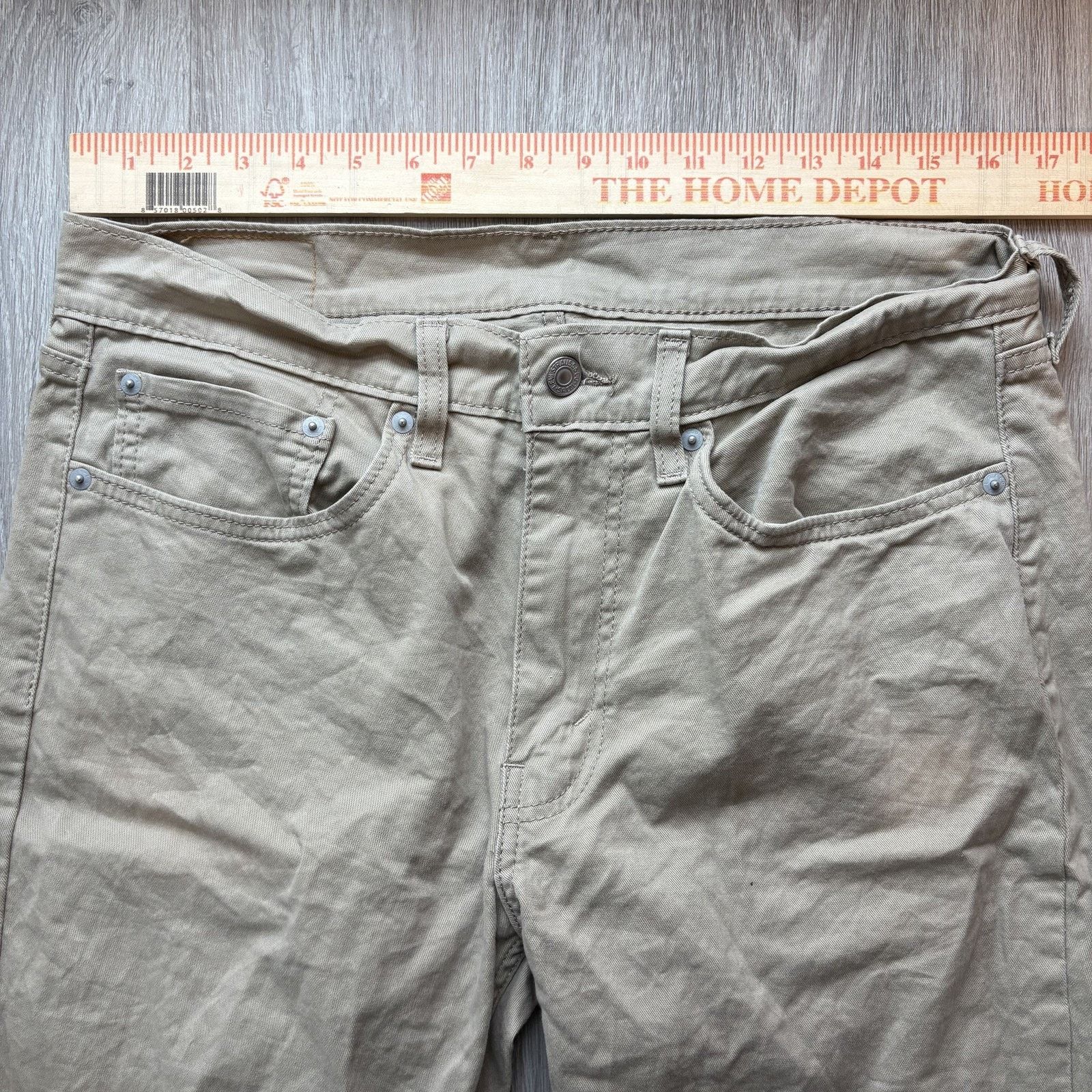 Levi's Levi's 514 Men's 34x30 Khaki Straight Leg Twill Pants Size US 34 / EU 50 - 2 Thumbnail