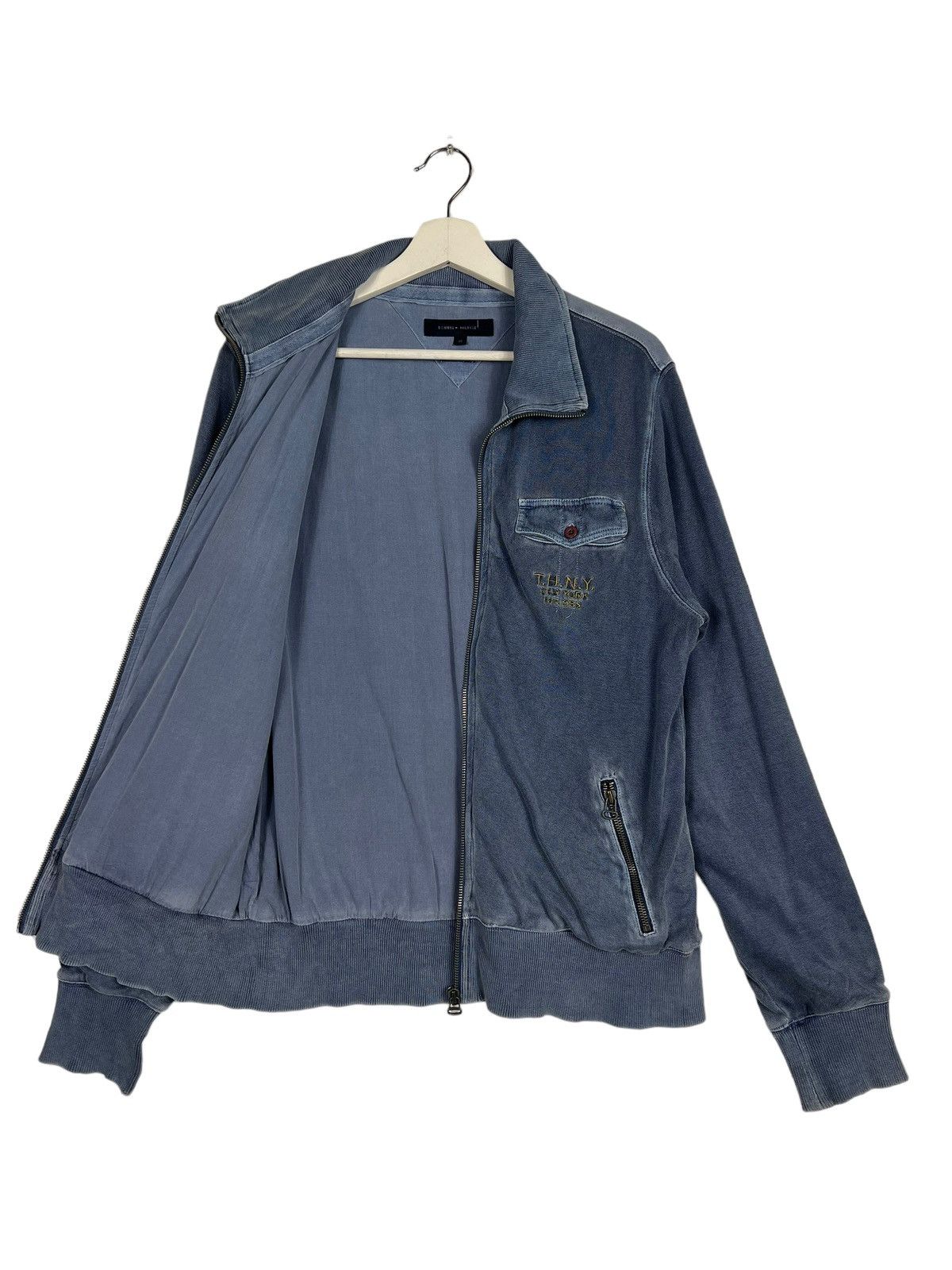 Tommy Hilfiger 🔥 TOMMY HILFIGER BLUE INDIGO SWEATER JACKET Size US M / EU 48-50 / 2 - 9 Thumbnail
