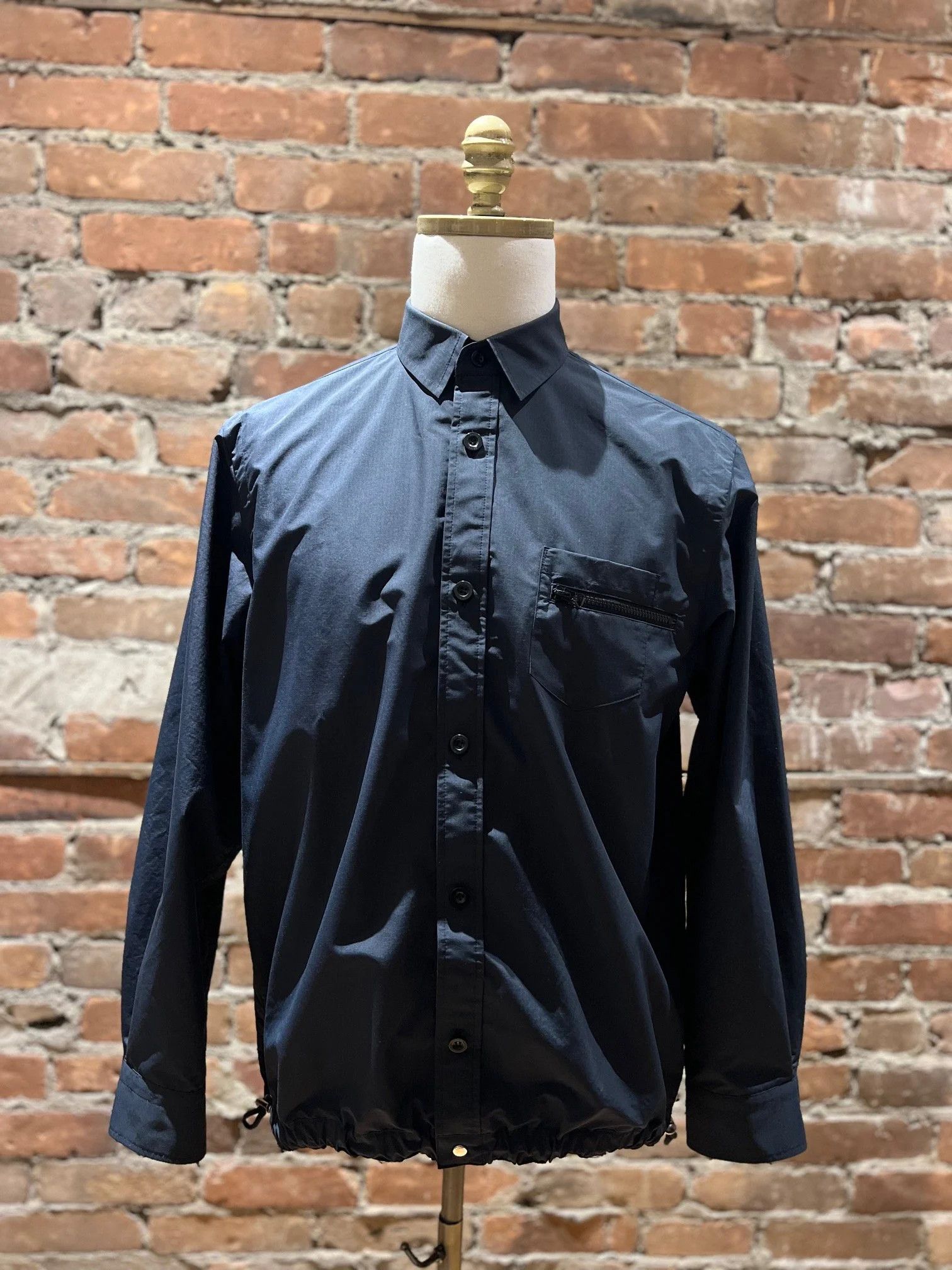 Sacai Sacai Lightweight Shirt Jacket – Navy Ripstop Size US L / EU 52-54 / 3 - 1 Thumbnail