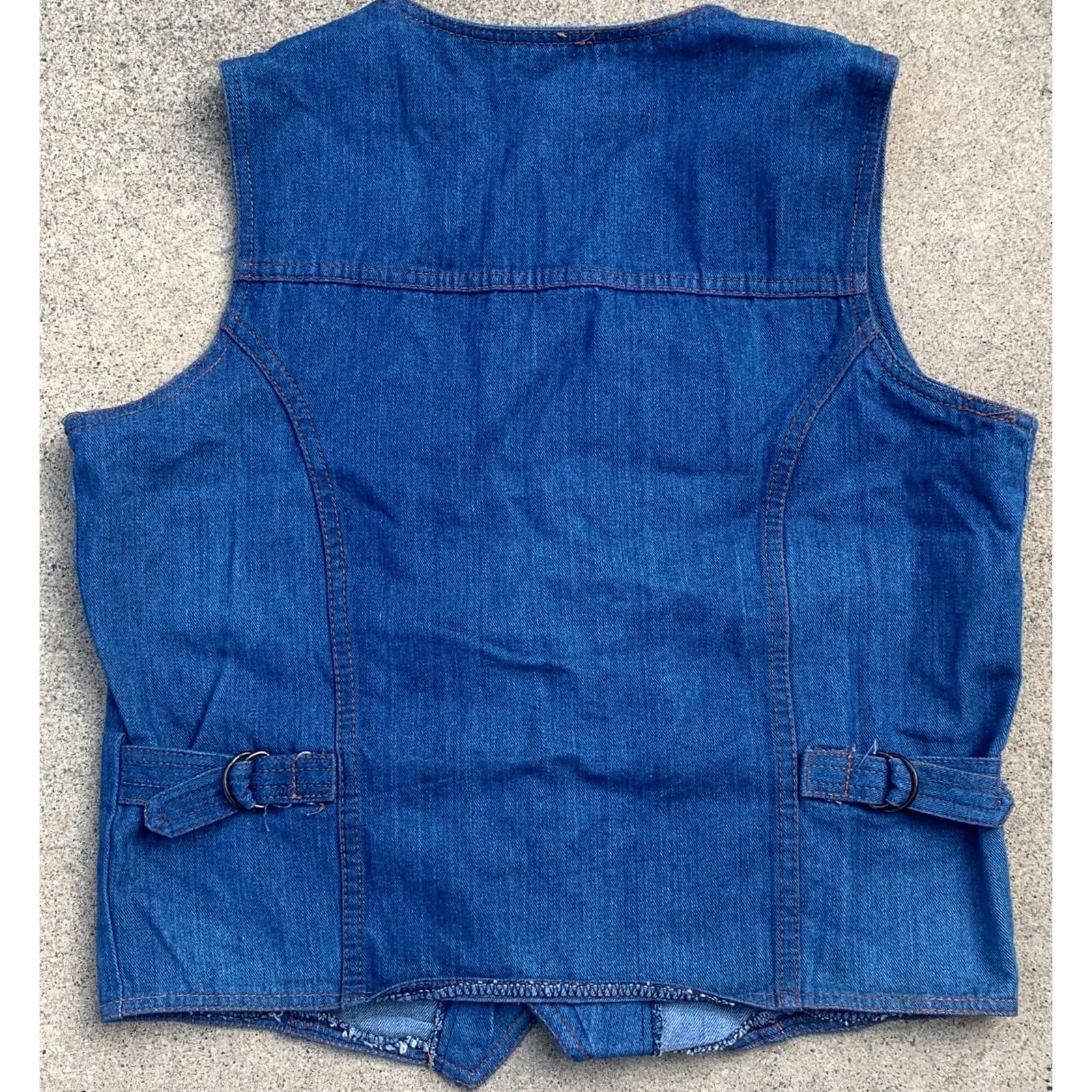Denime VINTAGE Branded Lion Denim Vest Hippy Western 1970s Striped Pockets XL Blue Size US XL / EU 56 / 4 - 7 Thumbnail