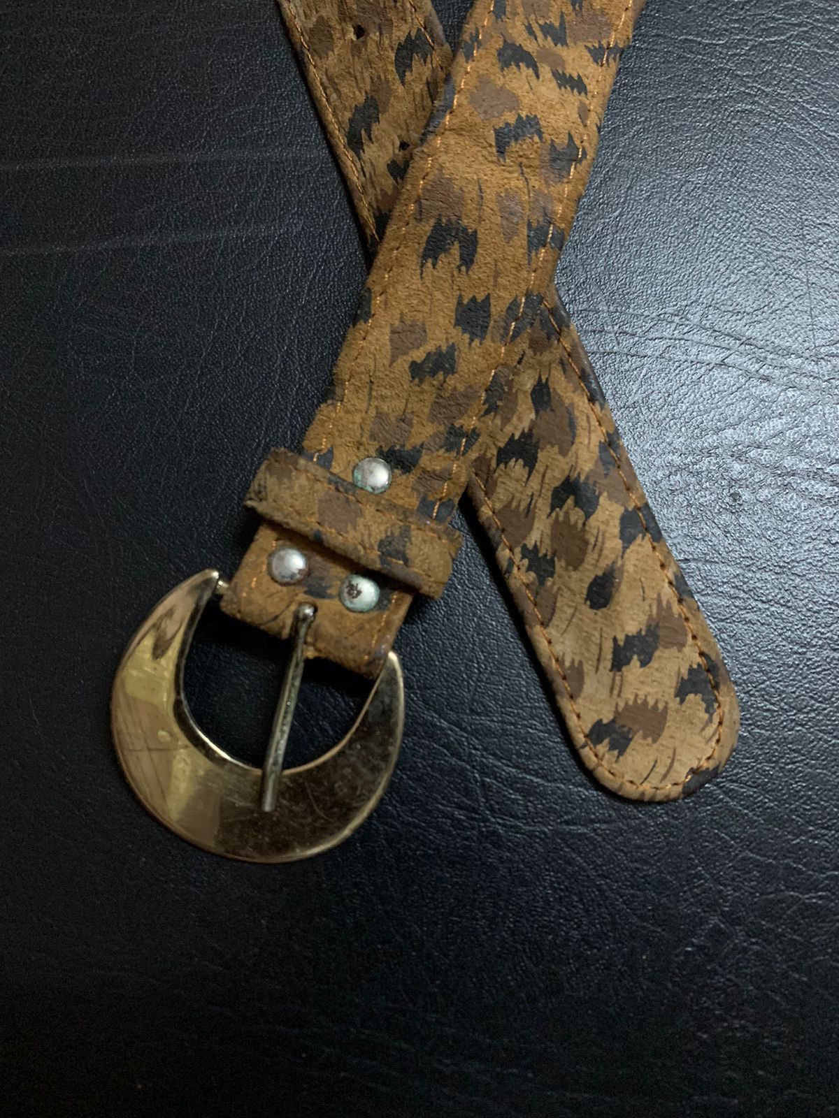 If Six Was Nine × Japanese Brand × Le Grande Bleu (L.G.B.) Leopard pattern womens belt Size ONE SIZE - 2 Thumbnail
