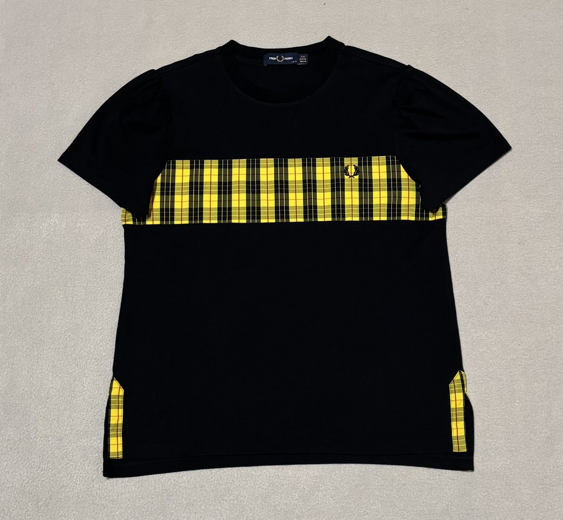 Fred Perry Fred Perry Black Yellow Check T-Shirt size 42 Size M / US 6-8 / IT 42-44 - 3 Thumbnail