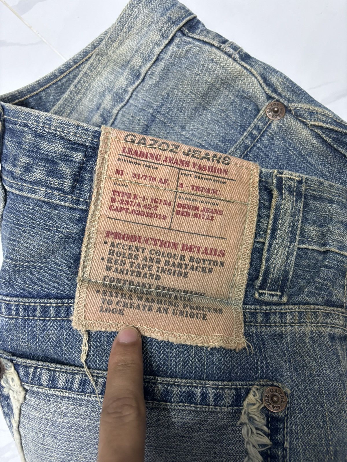 14th Addiction RECONSTUCTED MULTI POCKET DENIM PATCHWORK GAZOZ JEANS HYPE Size US 32 / EU 48 - 12 Thumbnail