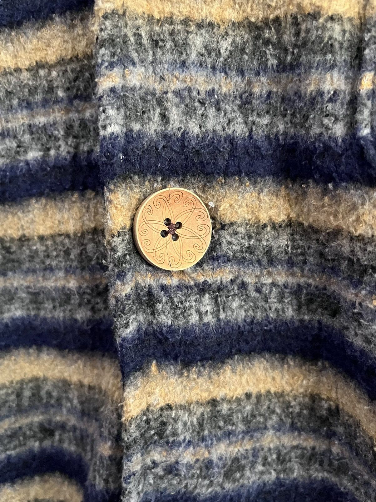 Hang Ten fleece striped wool button #D2 Size US M / EU 48-50 / 2 - 6 Thumbnail