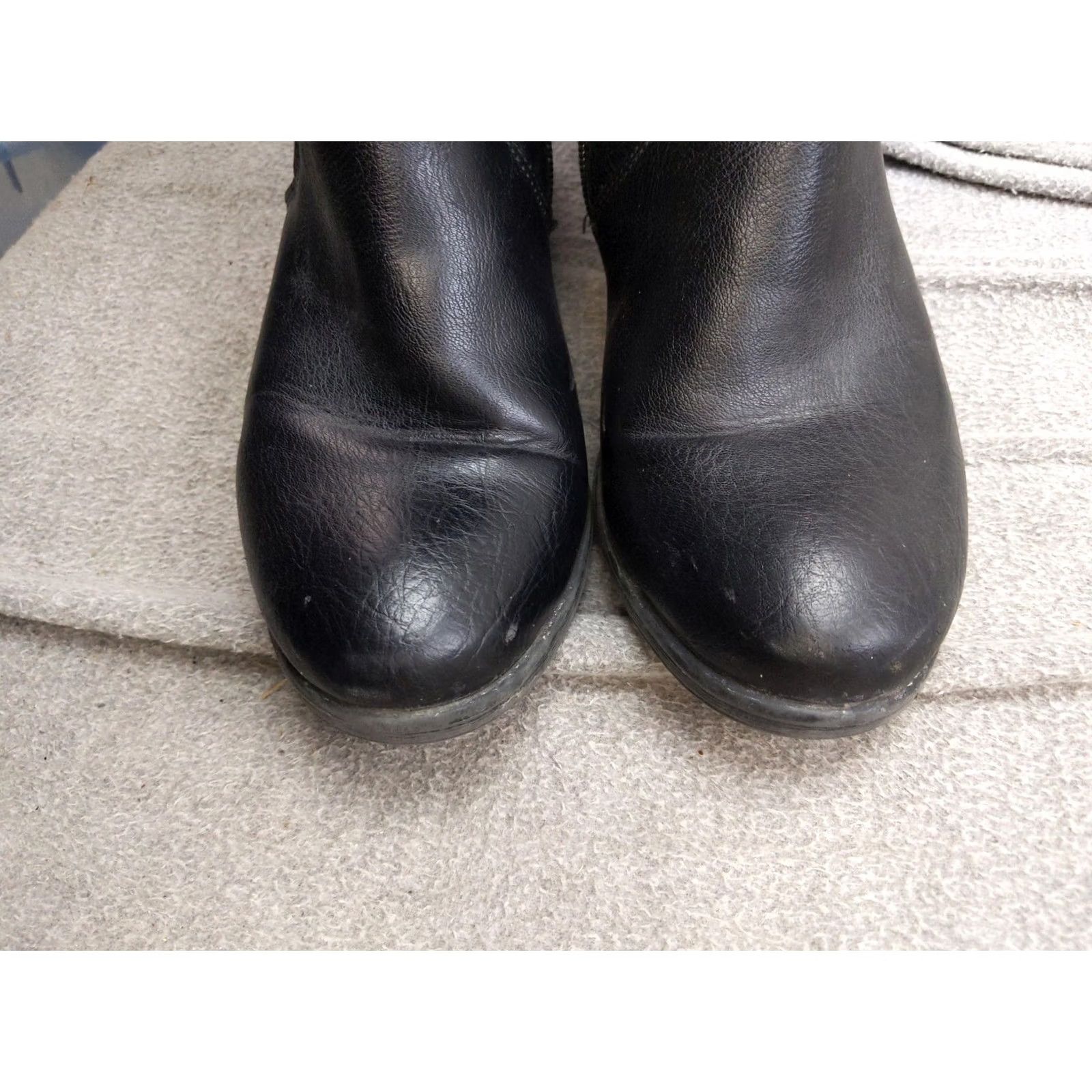 Croft & Barrow Croft & Barrow Boots Womens 7.5 Black Synthetic Knee High Riding Buckle Zip Size US 8 / IT 38 - 3 Thumbnail