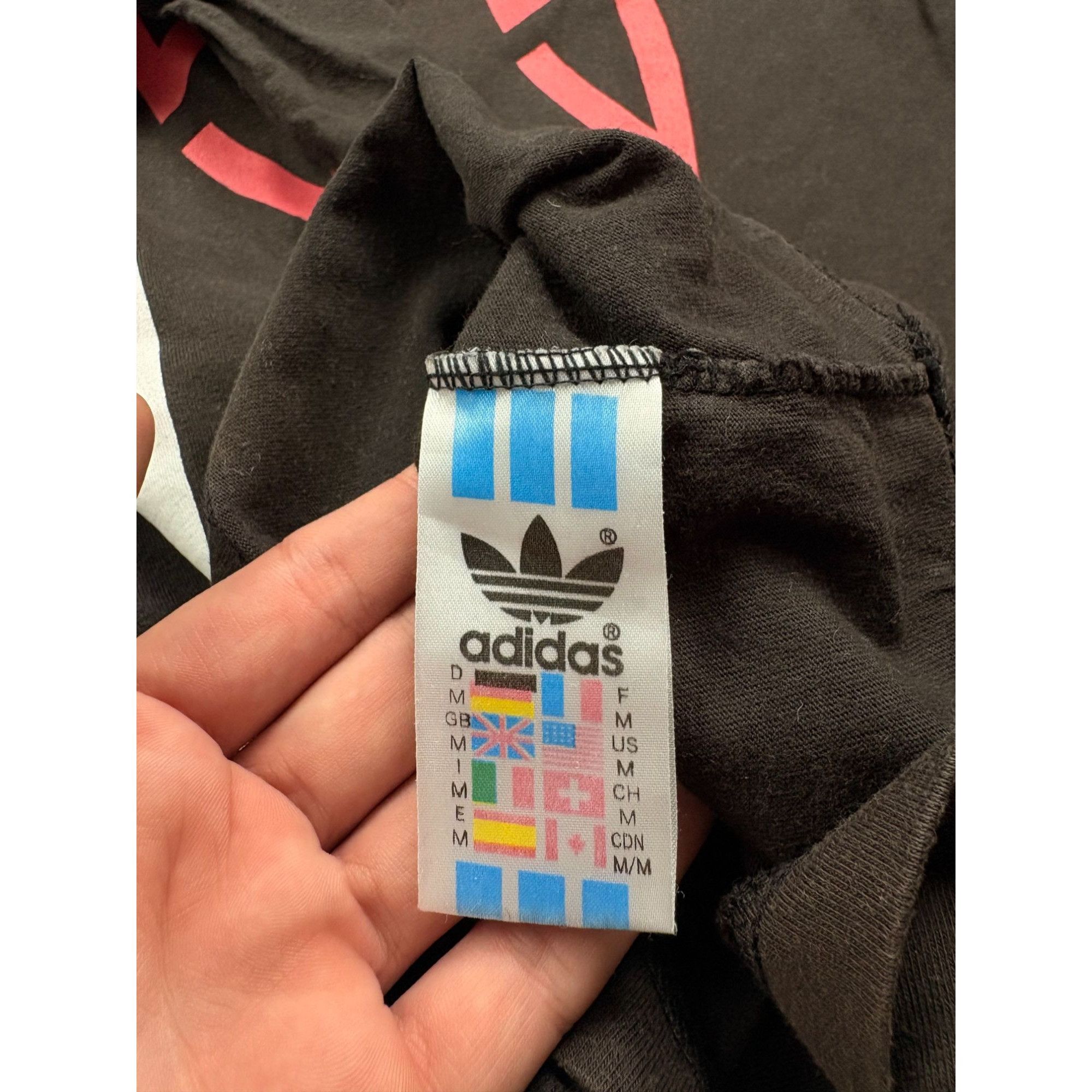Adidas Vintage 90s Adidas Trefoil Graphic T-Shirt - Rare Abstract D Size US M / EU 48-50 / 2 - 6 Thumbnail
