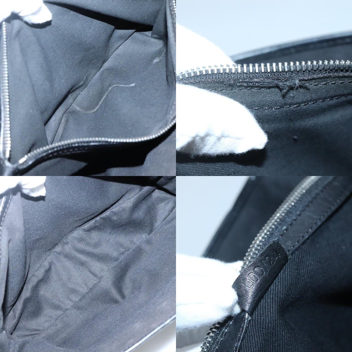 Celine CELINE C Macadam Canvas Hand Bag Suede Black Silver Size ONE SIZE - 12 Thumbnail
