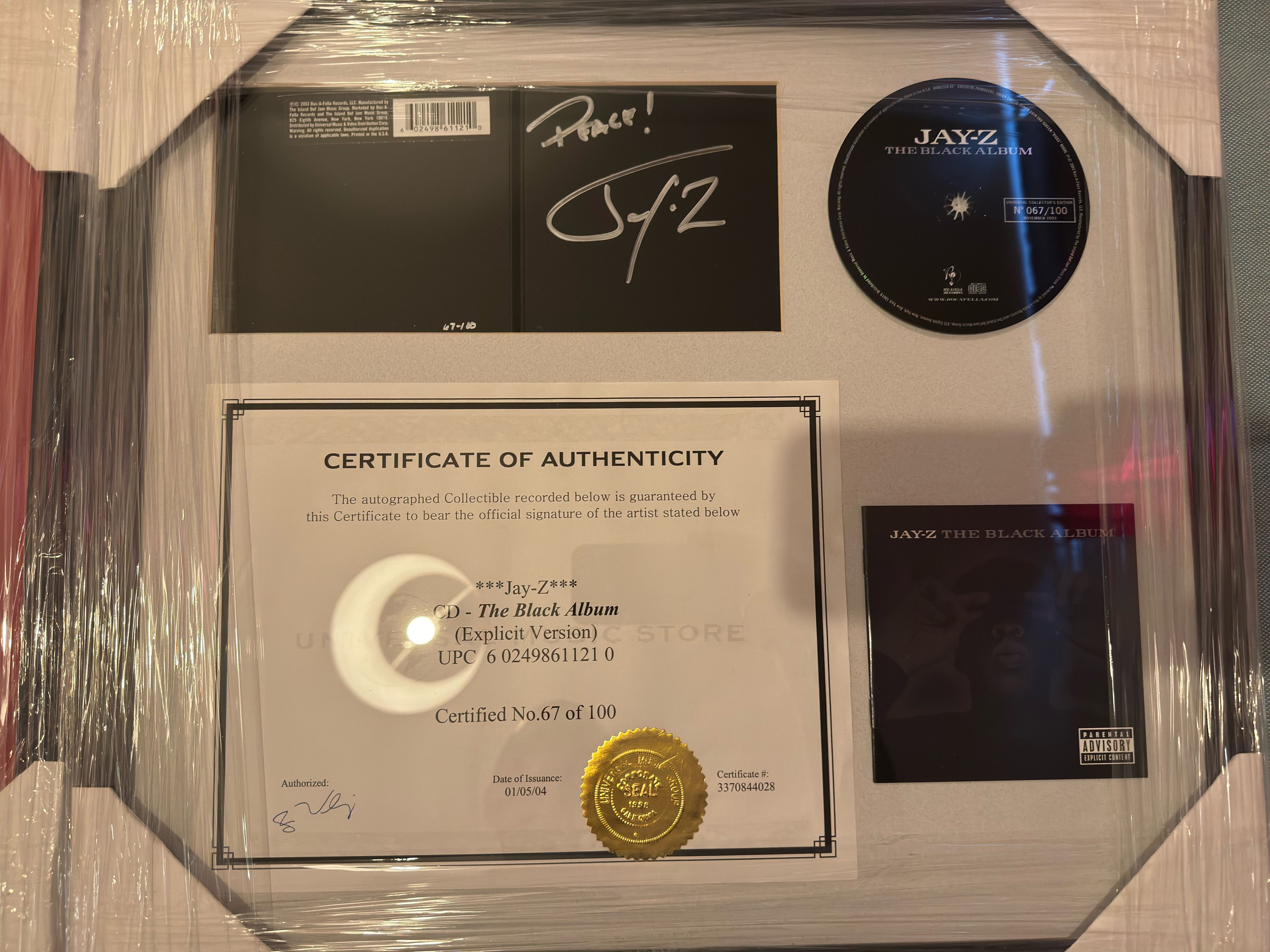 Jay-Z Officially signed The Black Album by Jay Z Size ONE SIZE - 1 Thumbnail