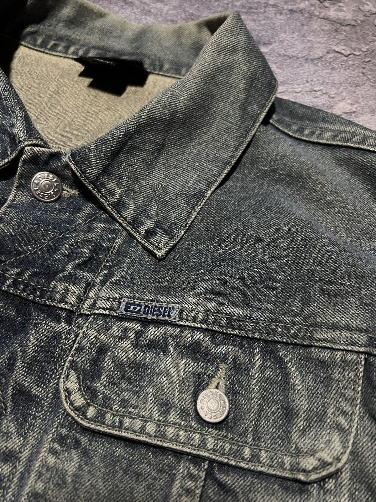 Diesel Vintage Diesel Denim Jacket Faded Y2K Archive Streetwear Size US L / EU 52-54 / 3 - 3 Thumbnail