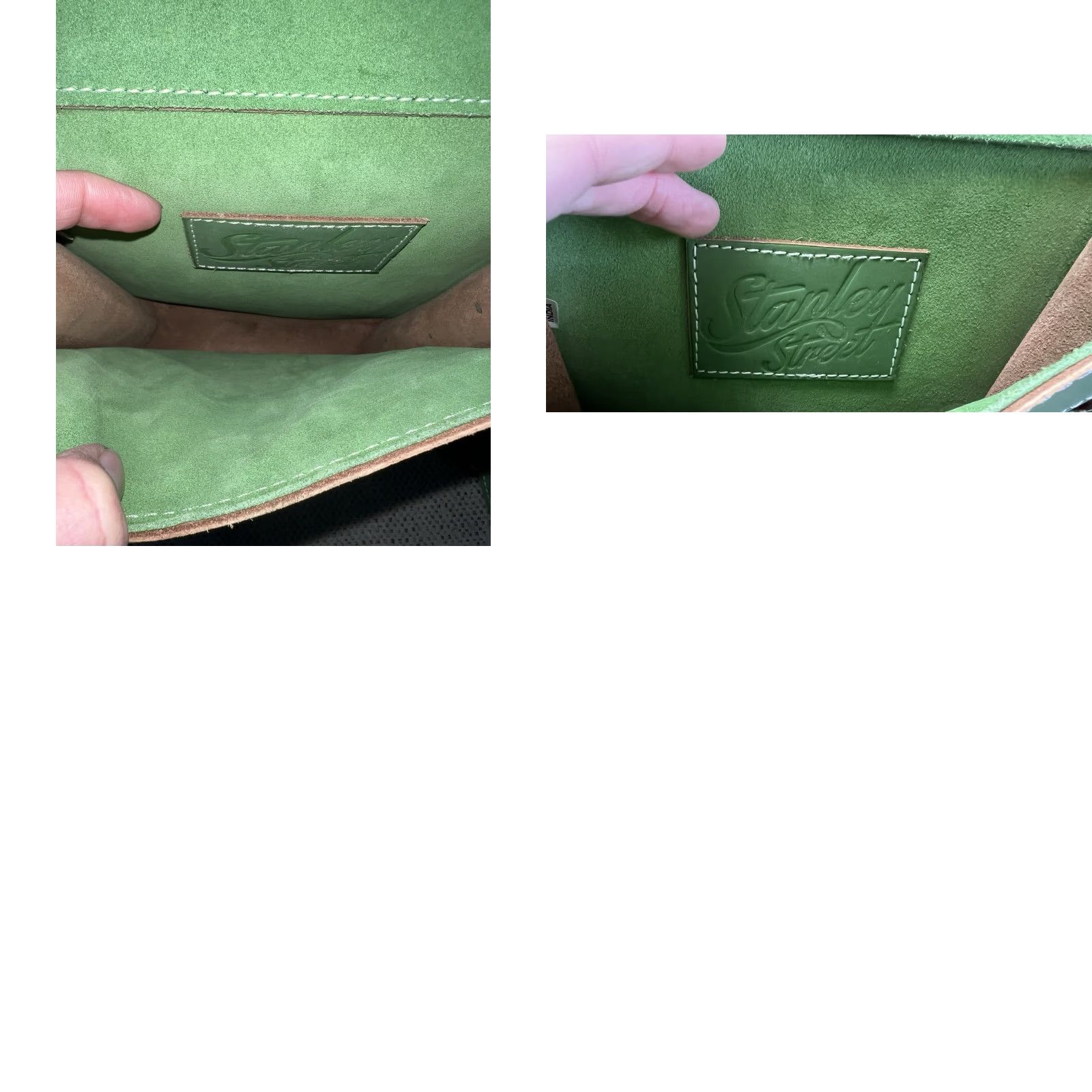 Vintage Stanley Street Lucy All Leather Crossbody Saddle Bag Embroidered Detail Size ONE SIZE - 8 Thumbnail