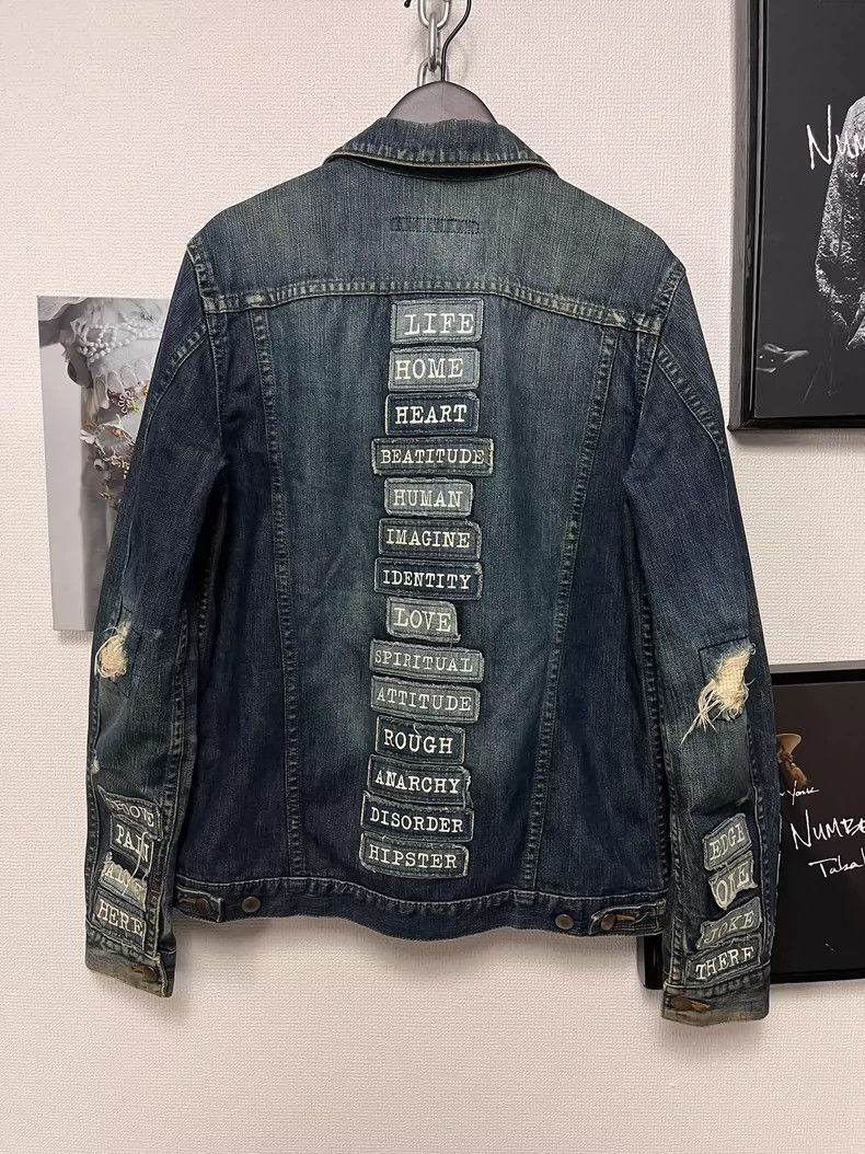 Number (N)ine Number (N)ine02ss slogan denim jacket 2503-Nextarrow Size US M / EU 48-50 / 2 - 5 Thumbnail