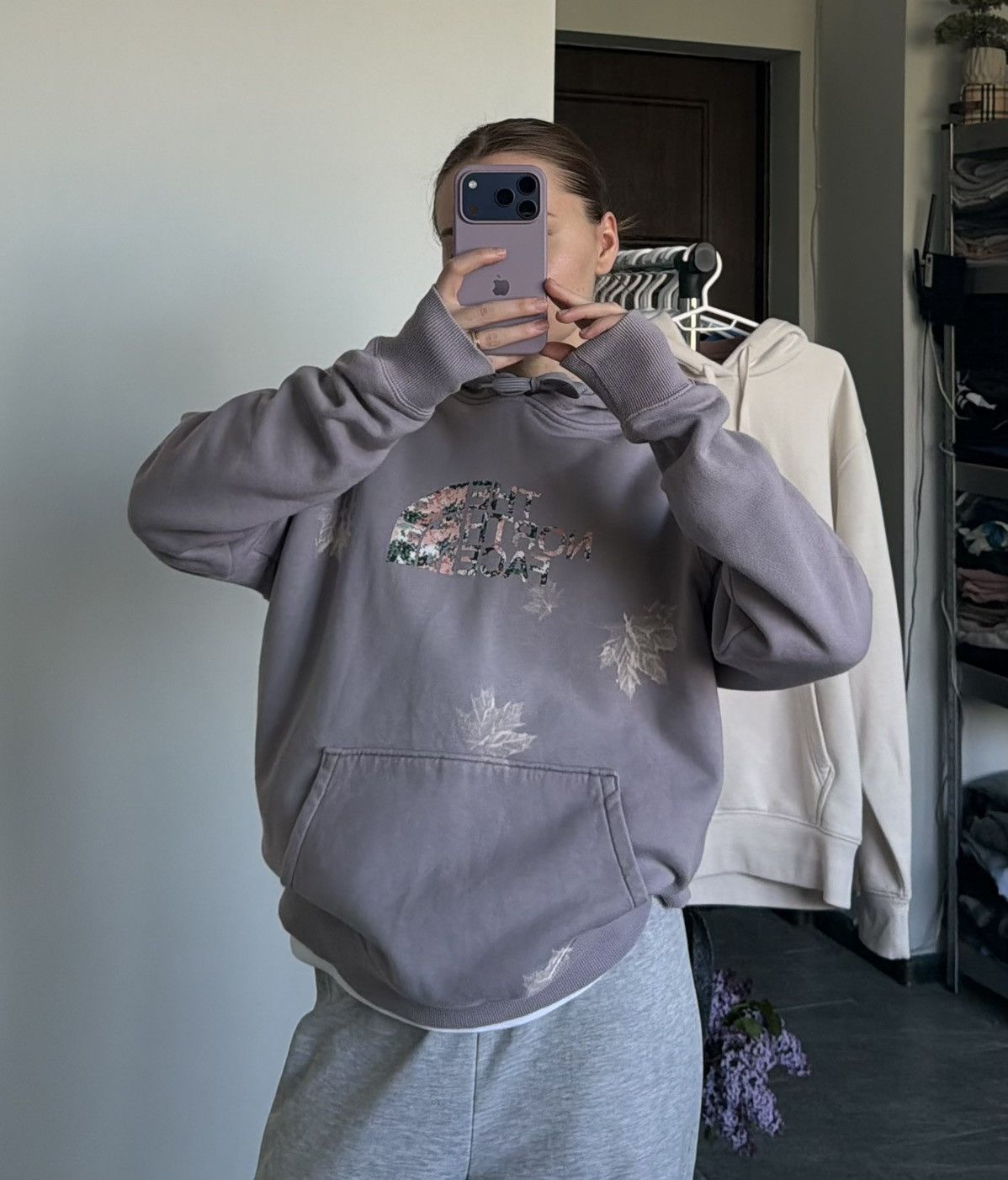 The North Face Vintage hoodie The North Face TNF big logo leaves custom Size L / US 10 / IT 46 - 10 Thumbnail