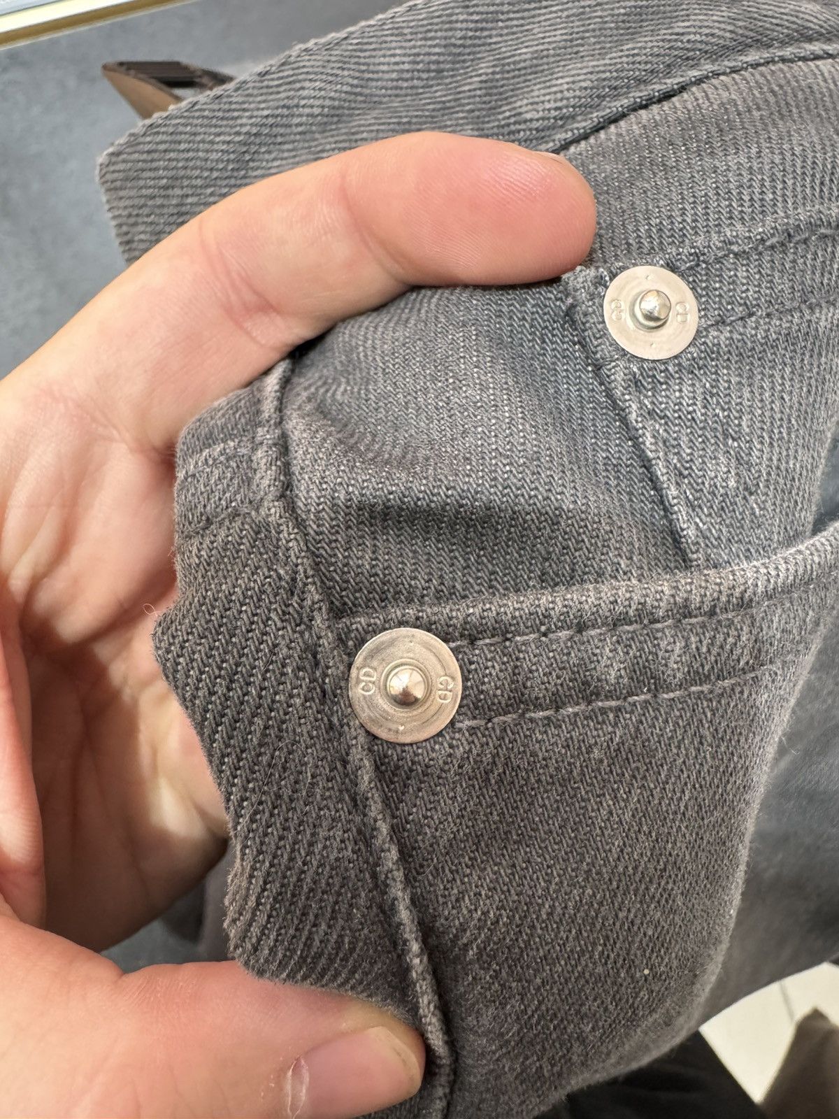Dior Dior Homme FW14 by Kris Van Assche Gray Washed Denim Jeans Size US 32 / EU 48 - 24 Thumbnail