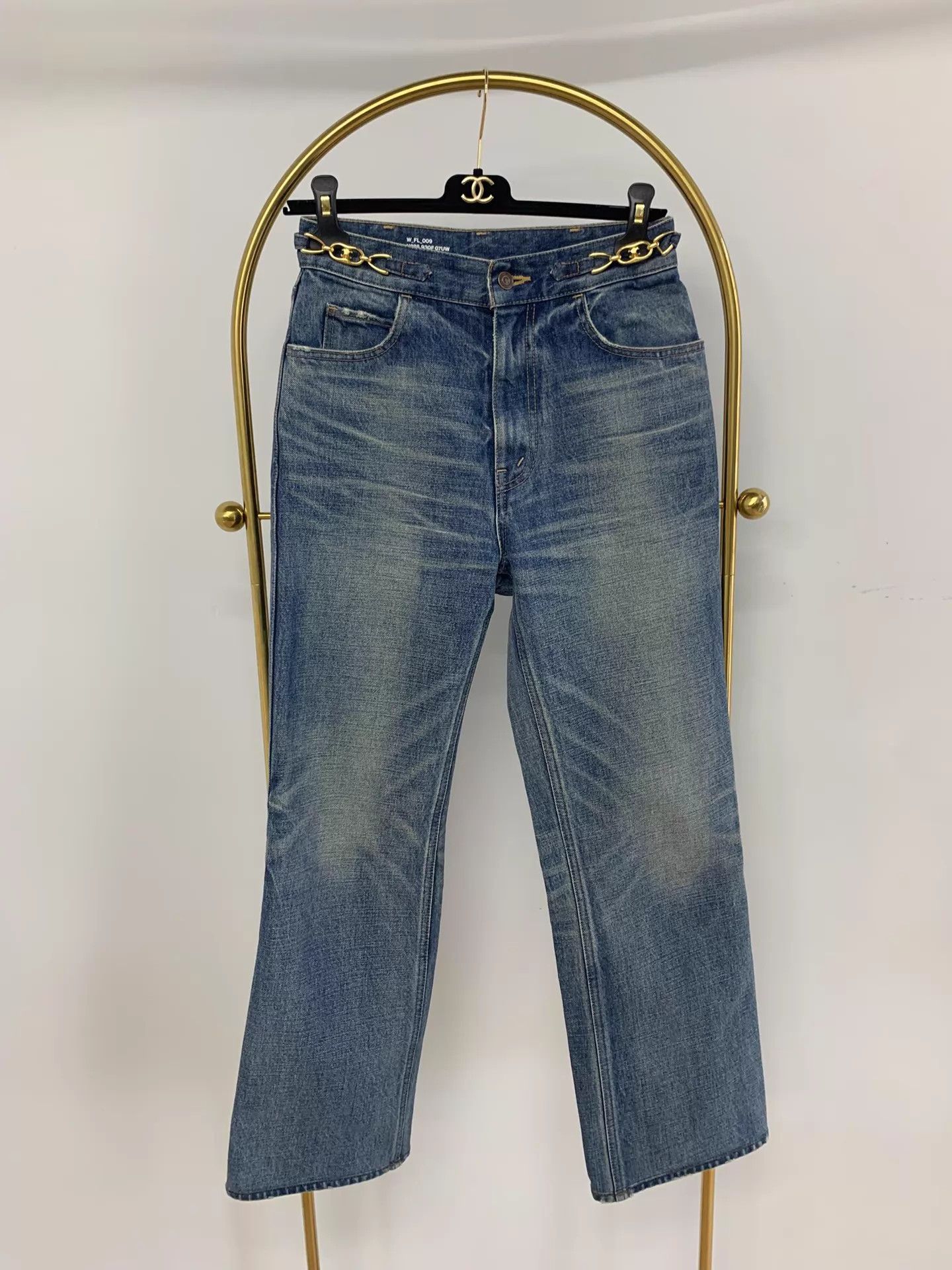 Celine Celine Dylan Triomphe Chain Jeans 27 New Size 27" / US 4 / IT 40 - 1 Thumbnail