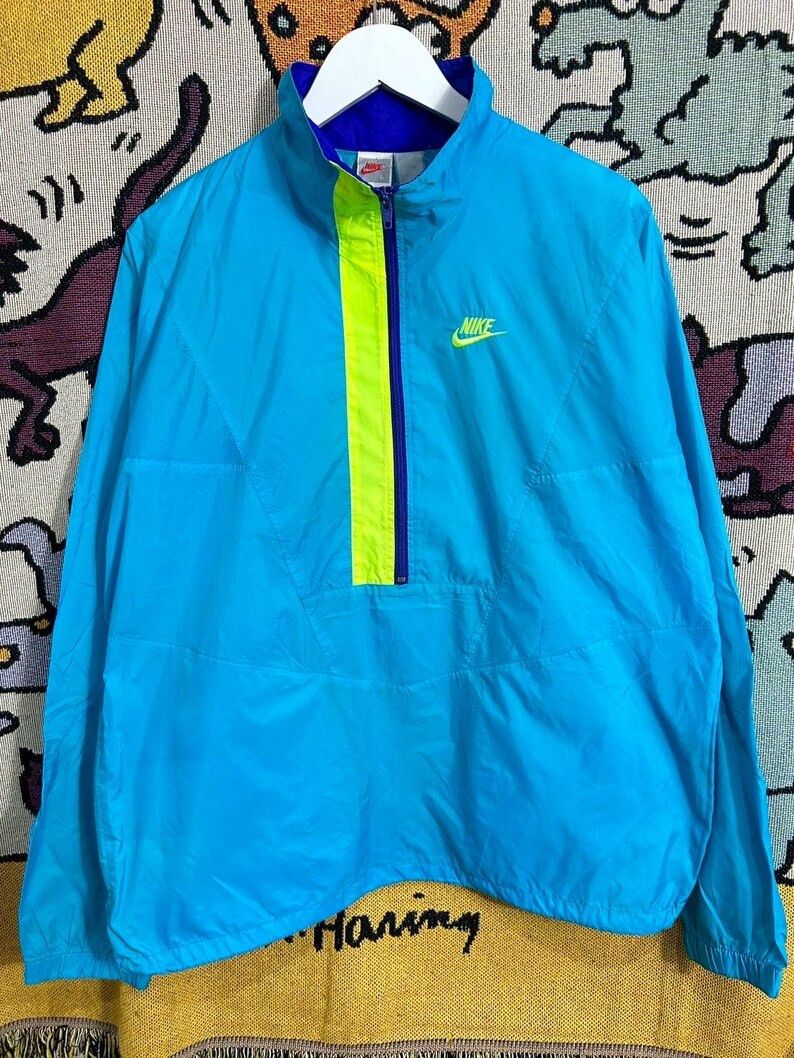 Nike Vintage 90s Nike Half Zip Jacket size L Size US L / EU 52-54 / 3 - 1 Thumbnail