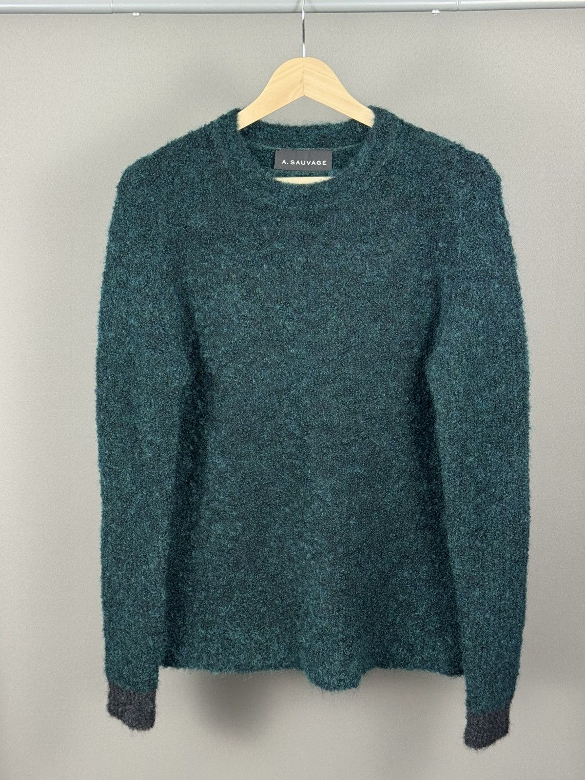 A. Sauvage A.SAUVAGE 2014 Kid Mohair Knitwear Handmade Sweater Size US S / EU 44-46 / 1 - 2 Thumbnail