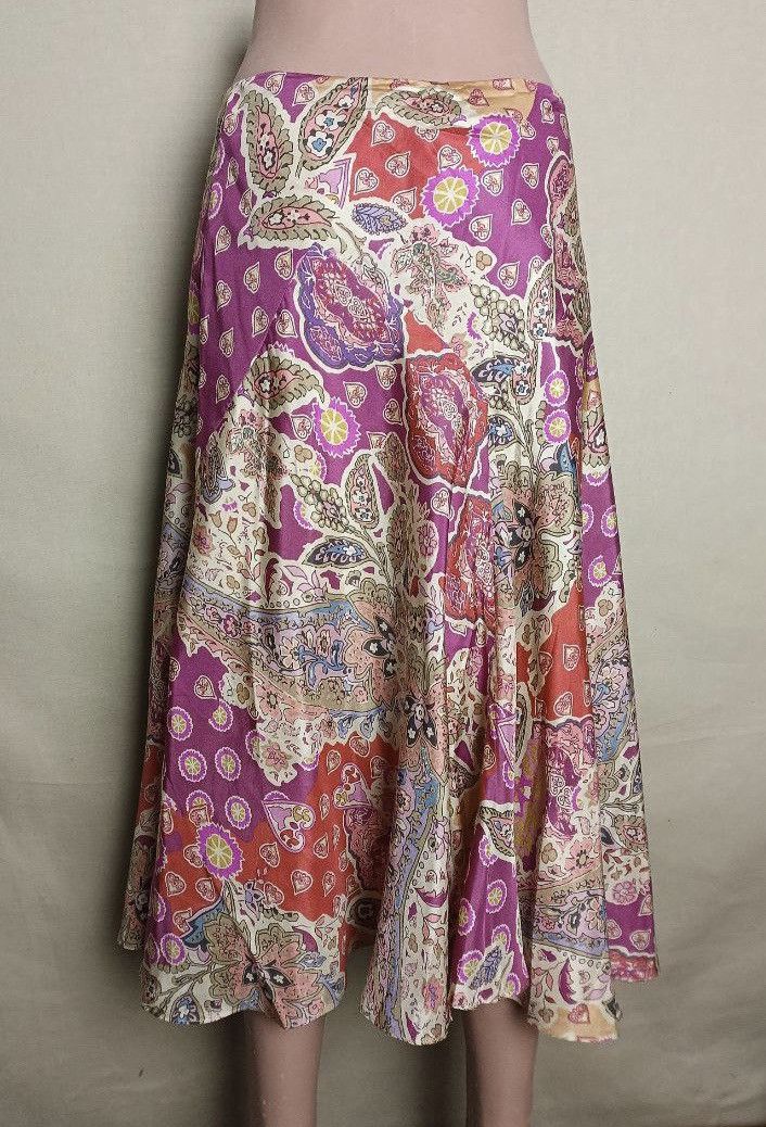 Lauren Ralph Lauren × Ralph Lauren Lauren Ralph Lauren Paisley Floral Silk Skirt Size XS Size 25" / US 0 / IT 36 - 4 Thumbnail