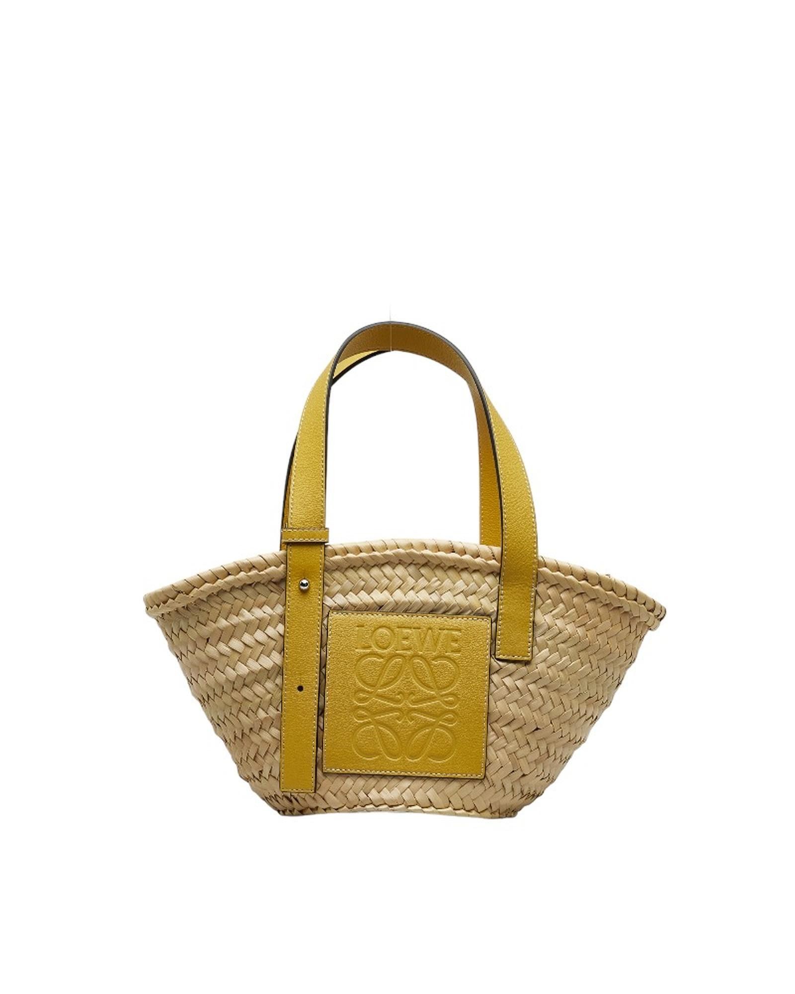 image of Loewe Raffia Basket Tote Bag In Brown, Women's