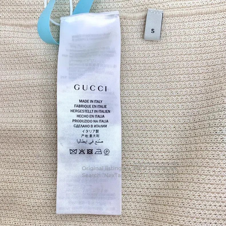 Gucci Gucci Beige flower and bird embroidery cashmere round-neck Size S / US 4 / IT 40 - 6 Thumbnail
