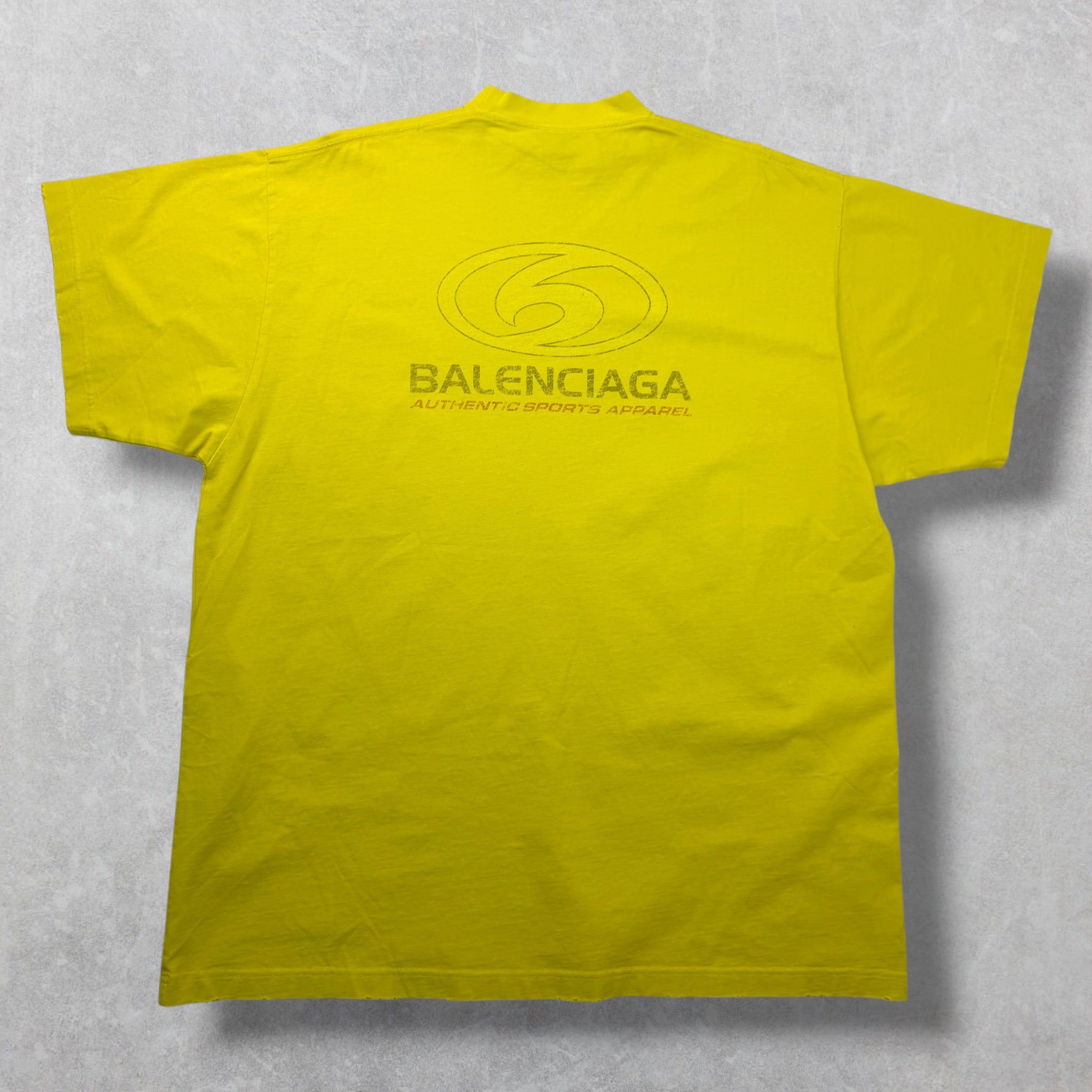 Balenciaga Balenciaga Surfer Logo Tee Yellow 3 (XXL) Size US XXL / EU 58 / 5 - 2 Thumbnail