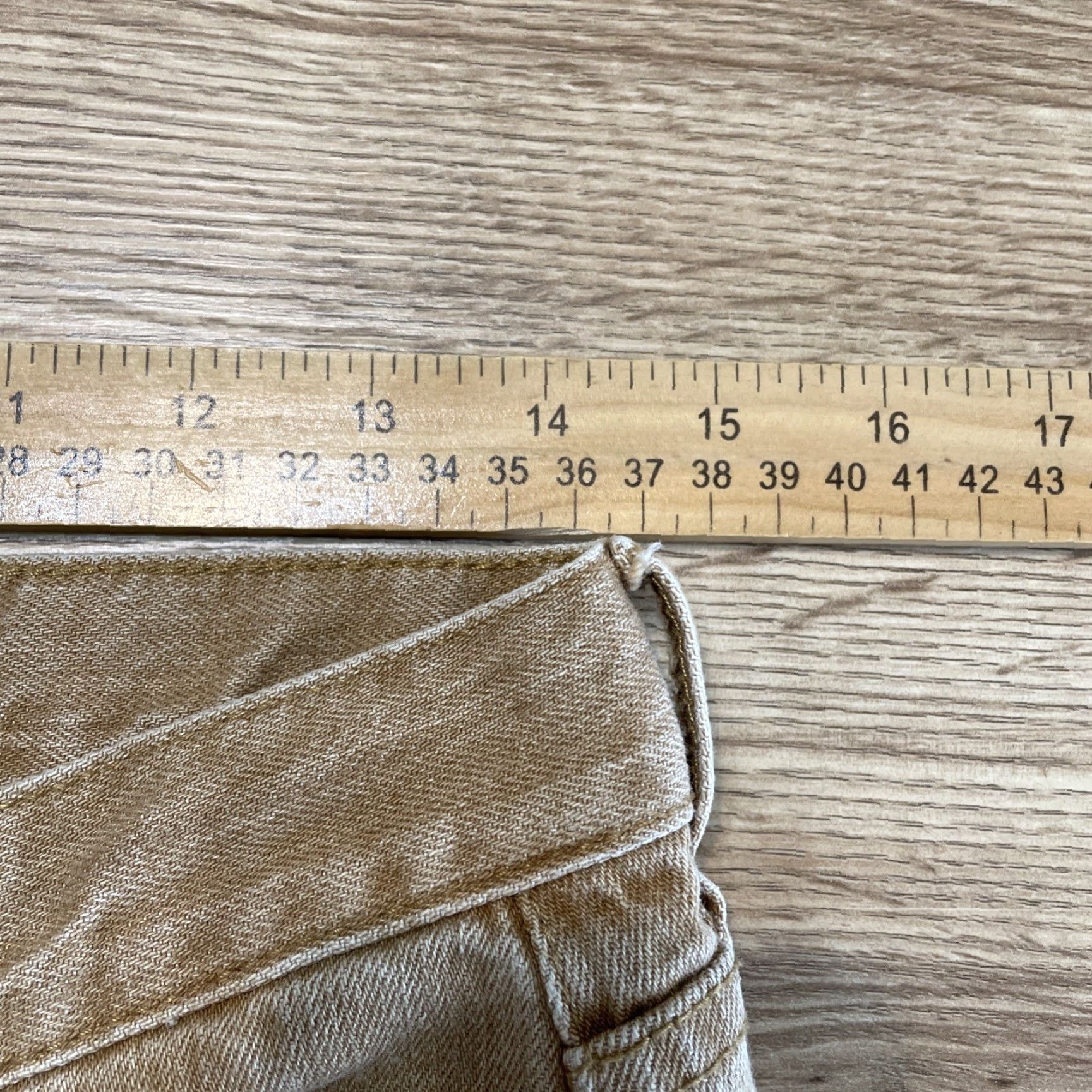 Vintage Lauren Jeans Co. Womens Stretch Bootcut Jeans Embroidered Tan Size 6 Size 28" / US 6 / IT 42 - 5 Thumbnail