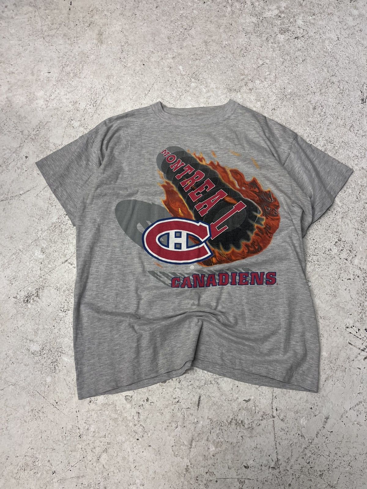 Vintage Vintage light grey montreal canadiens t-shirt Size US L / EU 52-54 / 3 - 2 Thumbnail