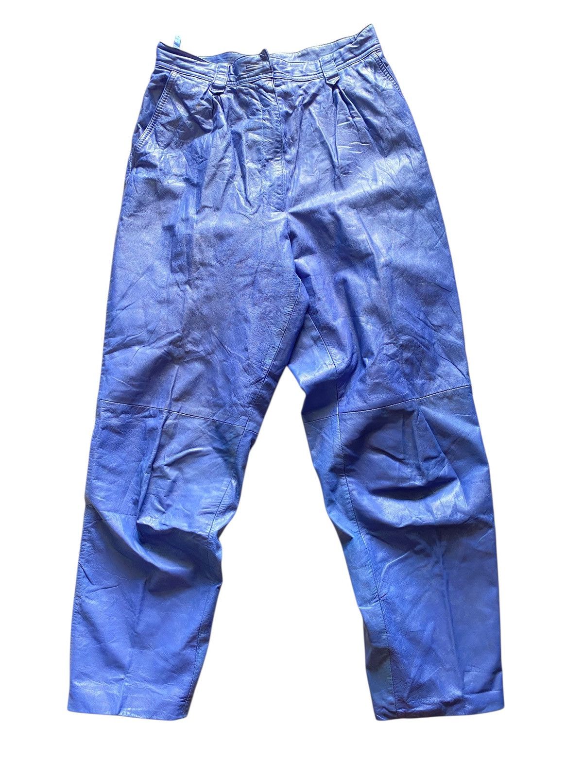Genuine Leather Vtg Leather Pants 24 Size US 26 / EU 42 - 3 Thumbnail