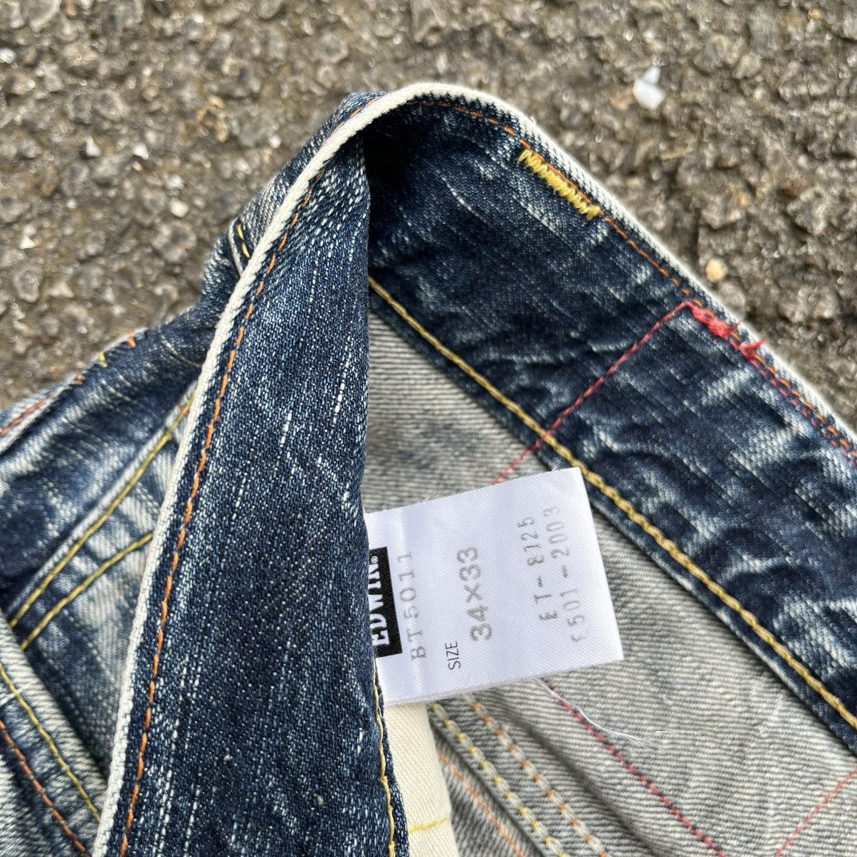 Japanese Brand Edwin 503 Boot Cut Denim Rusty Clawmark Jeans Faded Blue Size US 34 / EU 50 - 9 Thumbnail