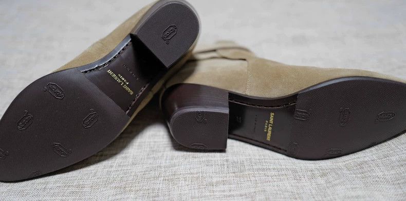 Saint Laurent Paris Saint Laurent Paris Light camel suede strap booties riding Size US 6.5 / IT 36.5 - 3 Thumbnail